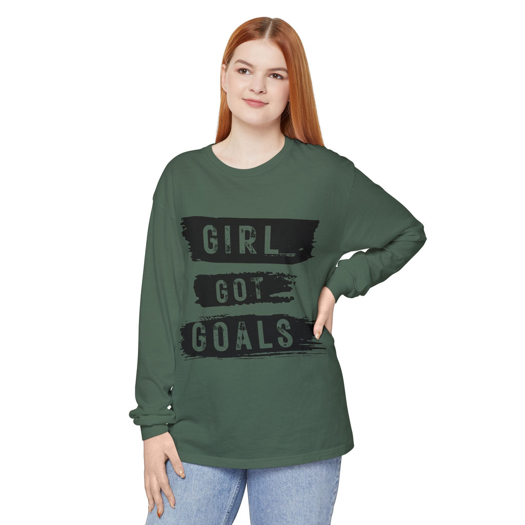 Girl Got Goals Long Sleeve T-Shirt | Motivational Apparel, Unisex Tees, Inspirational Gift, Casual Wear, Trendy Clothing