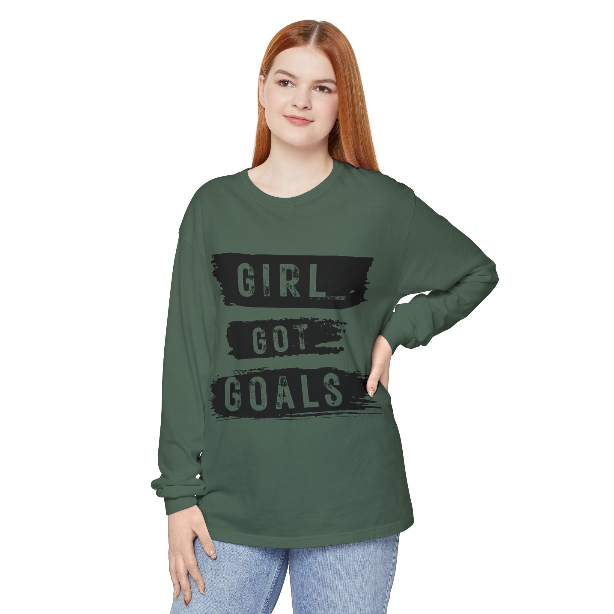 Girl Got Goals Long Sleeve T-Shirt | Motivational Apparel, Unisex Tees, Inspirational Gift, Casual Wear, Trendy Clothing