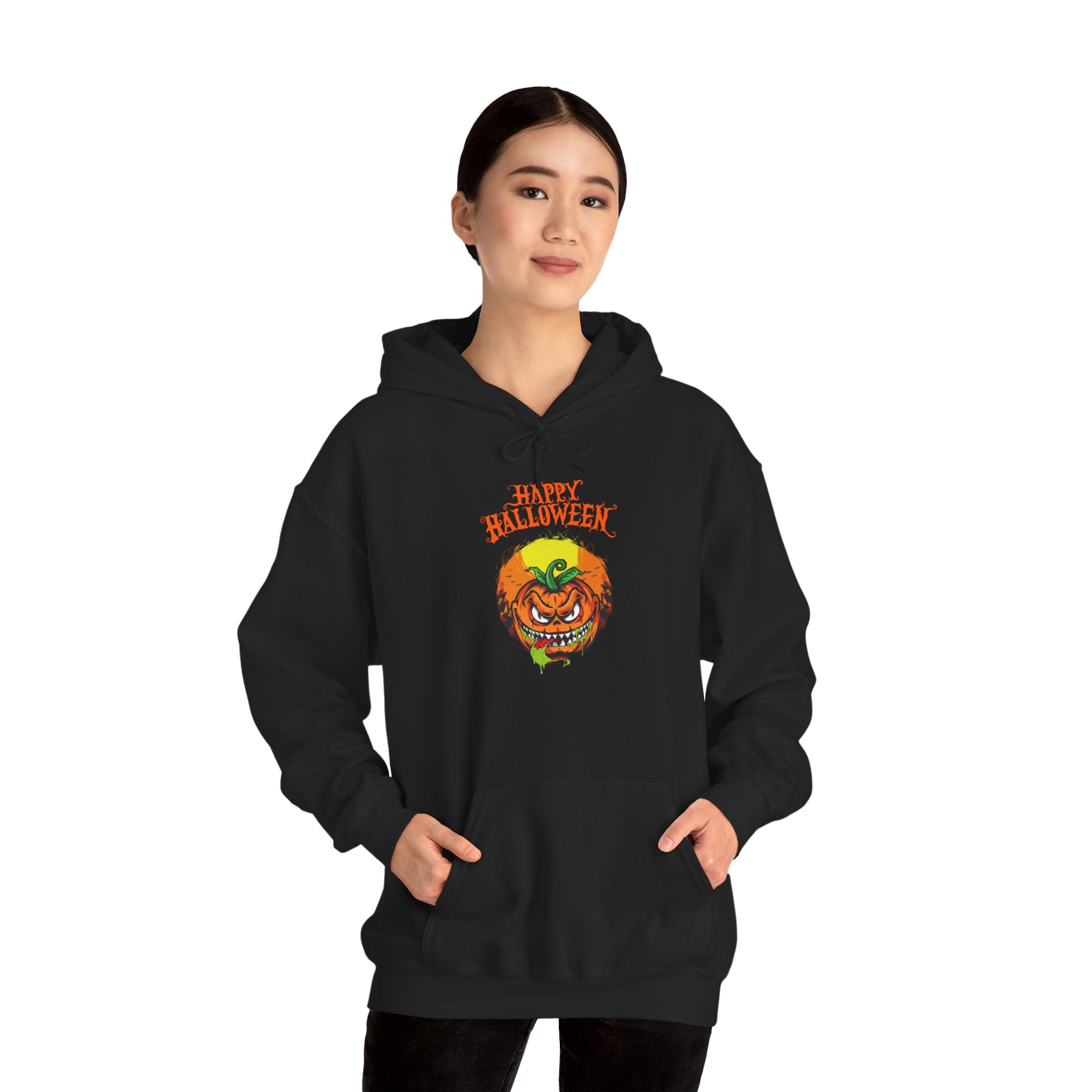 Halloween-Themed Unisex Hooded Sweatshirt, Cozy Halloween Apparel, Witch Design Hoodie, Fall Outfit, Spooky Season Gift