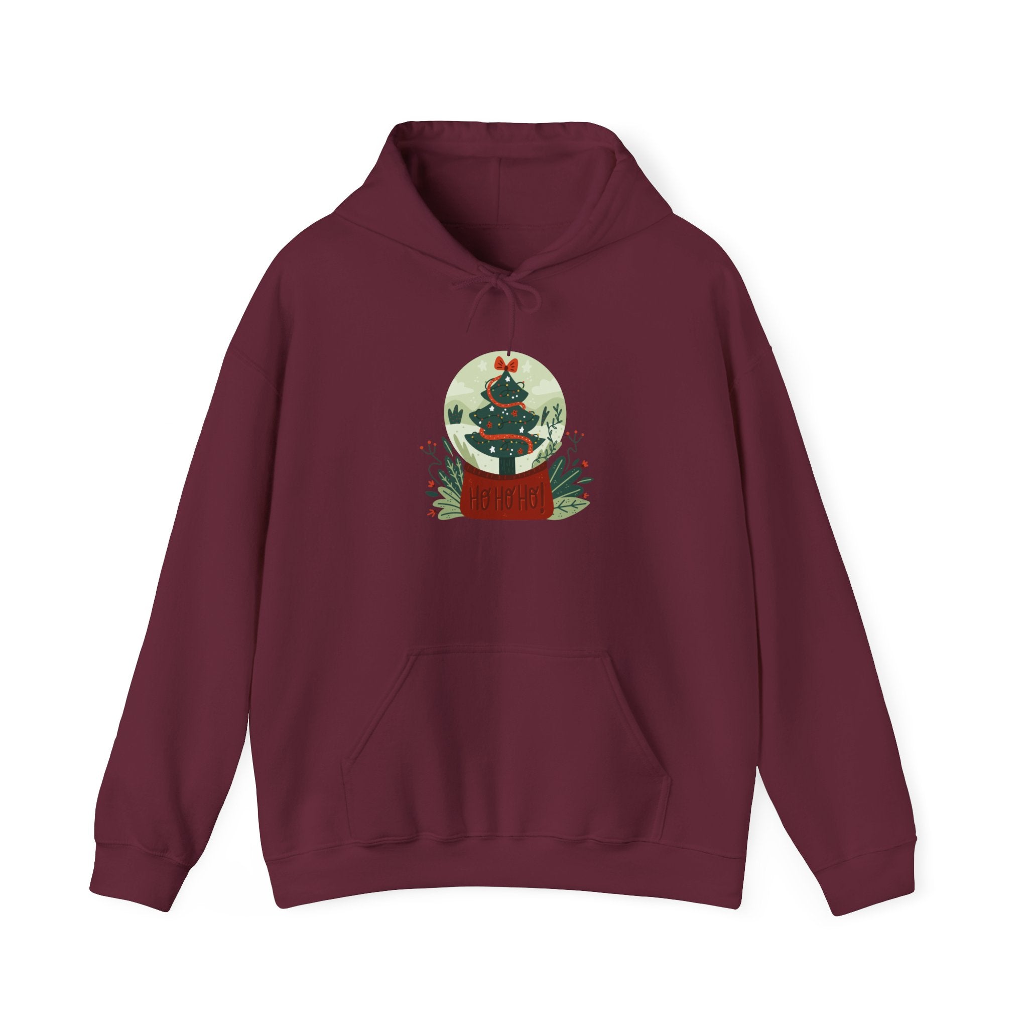 Cozy Holiday Hoodie with Snow Globe Design | Festive Gift, Winter Apparel, Christmas Sweatshirt, Unisex Hoodie, Seasonal Outfit