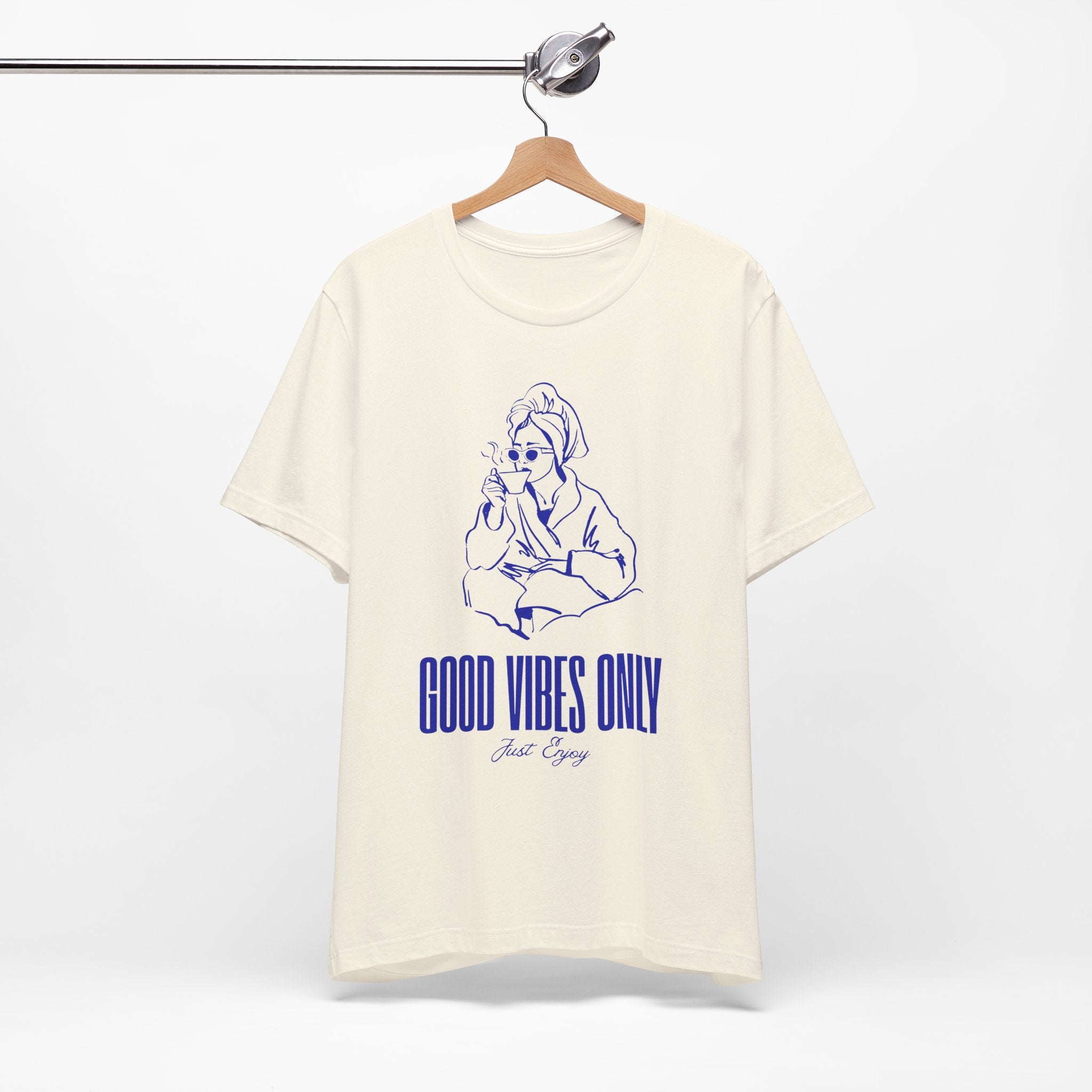 Good Vibes Only Unisex Jersey Tee - Relaxed Fit, Casual Outing, Gift for Friend, Positive Energy Shirt, Summer Wear