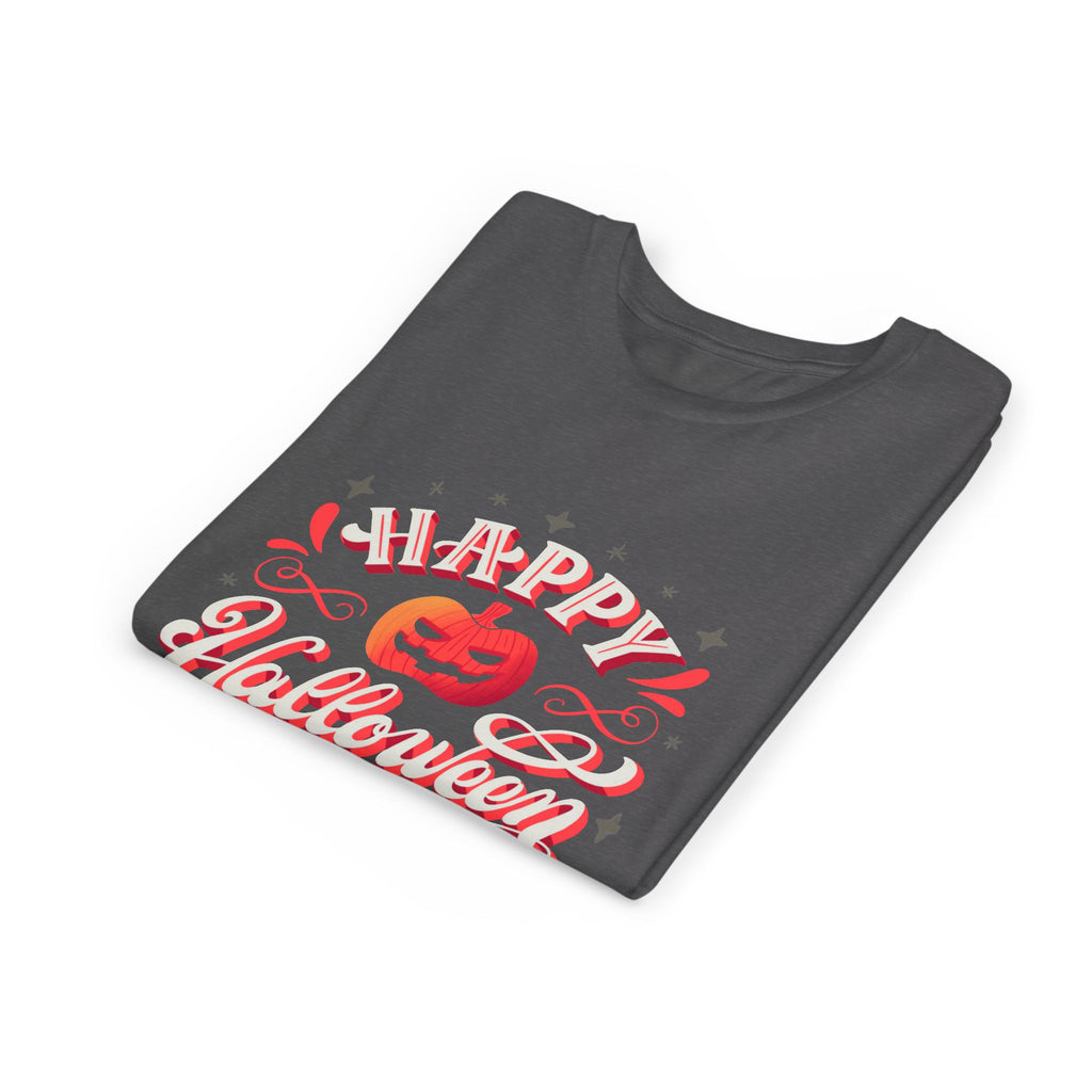 Halloween Youth Short Sleeve Tee, Kids Halloween T-Shirt, Pumpkin Graphic Tee, Spooky Season Clothes, Trick or Treat Shirt