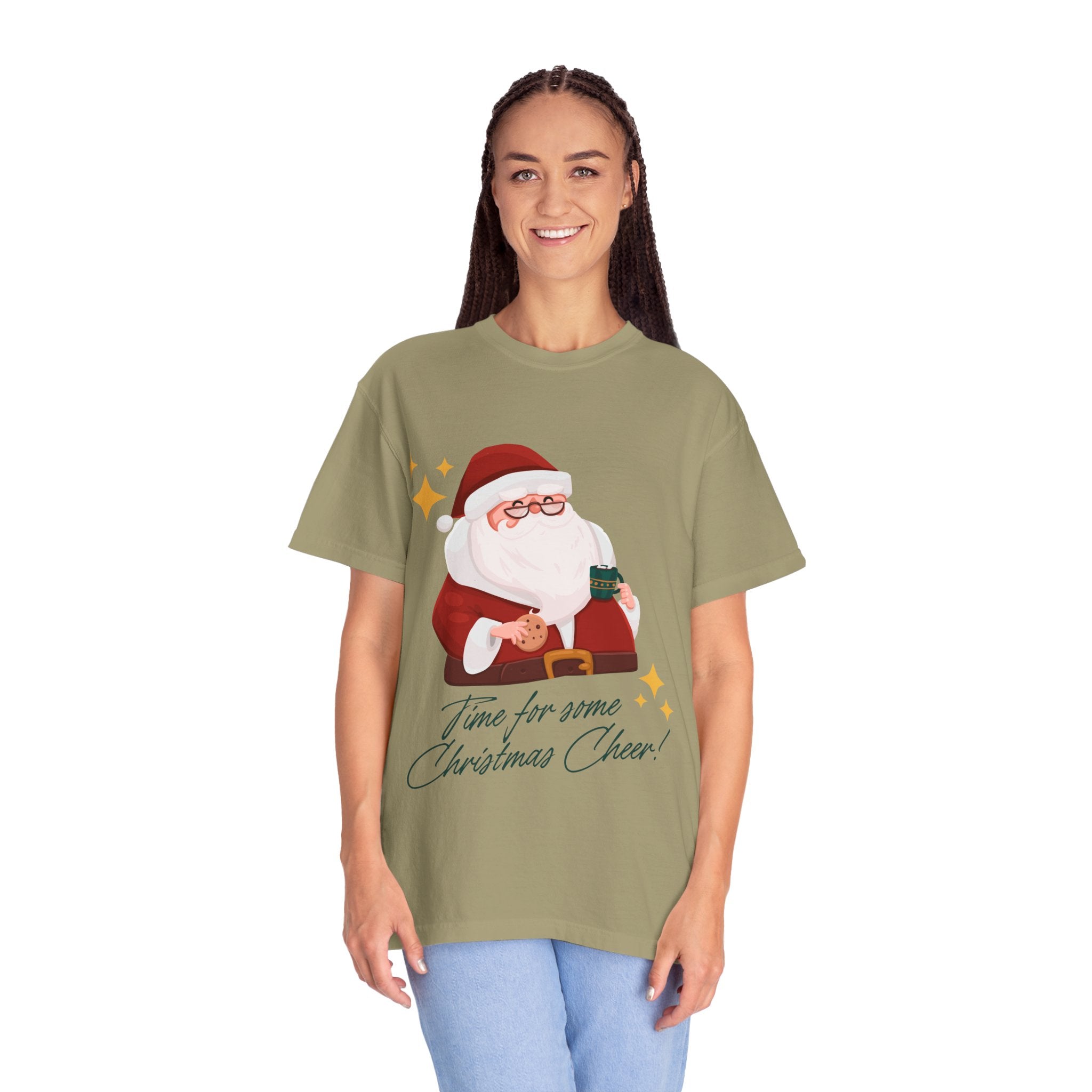 Festive Christmas T-Shirt, Holiday Apparel, Santa Graphic Tee, Unisex Christmas Gift, Seasonal Outfit, Cheerful Holiday Wear