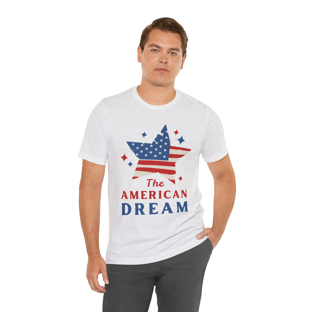 Patriotic T-Shirt, Independence Day Tee, American Dream Shirt, 4th of July Outfit, Stars and Stripes Tee Shirt