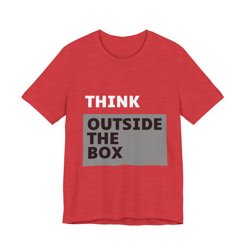 Think Outside the Box Unisex Tee, Short Sleeve T-shirt, Unique Design Shirt, Creative Tee, Unisex Graphic Tee