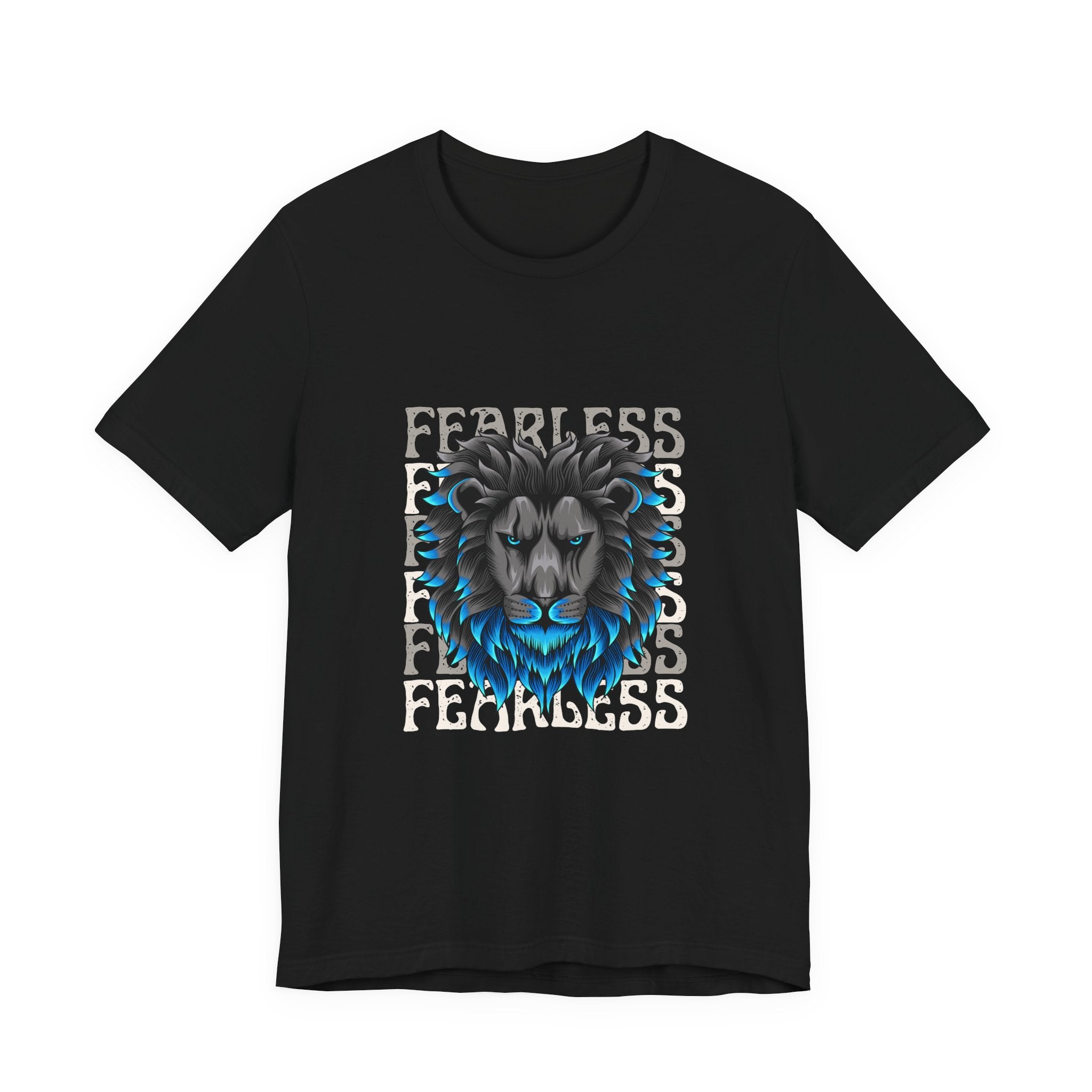 Fearless Lion Short Sleeve Tee, Motivational T-Shirt, Animal Lover Gift, Unisex Graphic Tee, Birthday Gift, Inspiring Apparel