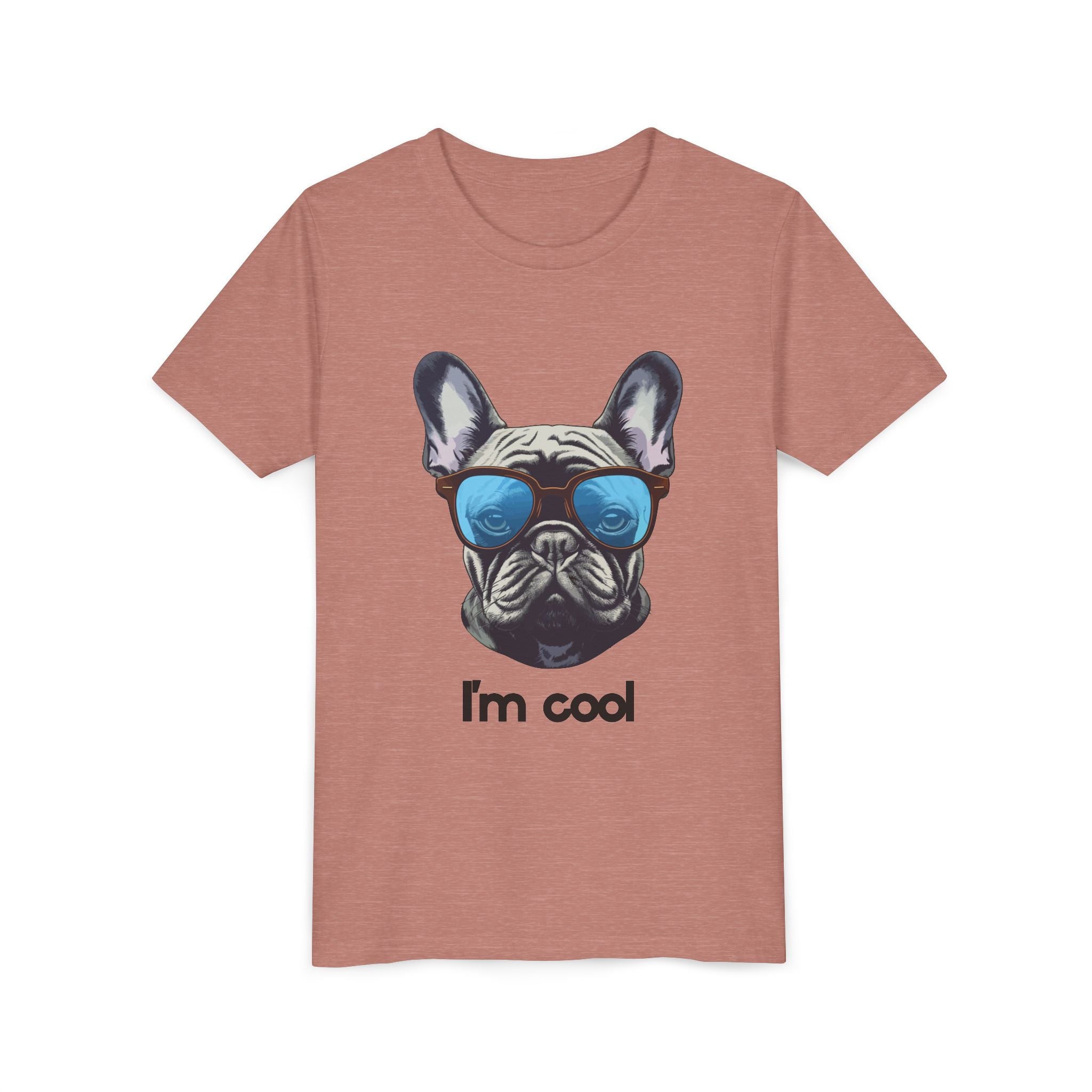 Cool French Bulldog Youth Tee - Fun Gift for Kids, Summer Wear, Pet Lovers, Birthday Present, Casual Style