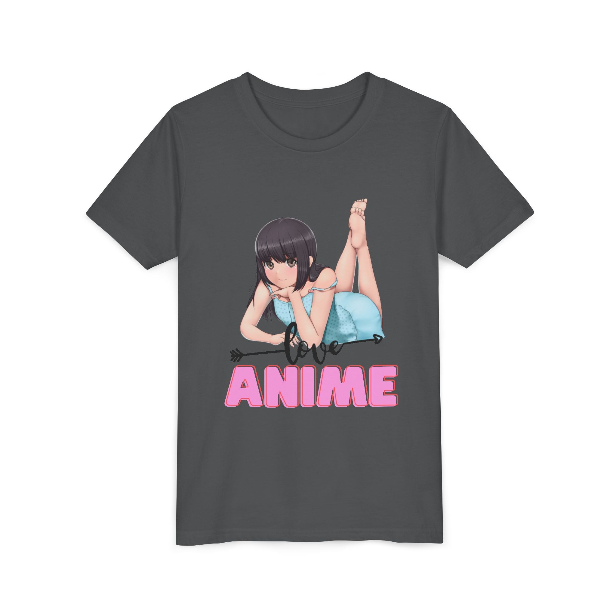 Anime Love Youth Tee, Kids' Anime Shirt, Manga Fans Gift, Cute Youth T-Shirt, Kawaii Apparel for Kids, Anime Enthusiasts Tee