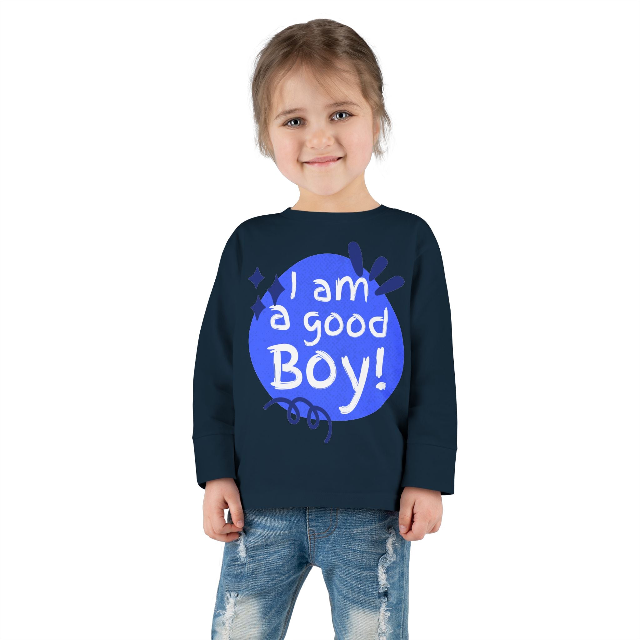 Toddler Long Sleeve Tee | Unisex Kids Shirt | Ring-Spun Cotton | EasyTear Label