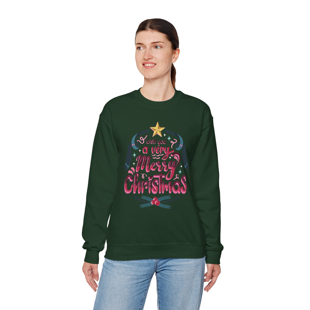 Merry Christmas Sweatshirt, Cozy Holiday Apparel, Unisex Christmas Gift, Festive Crewneck, Winter Wardrobe Essential