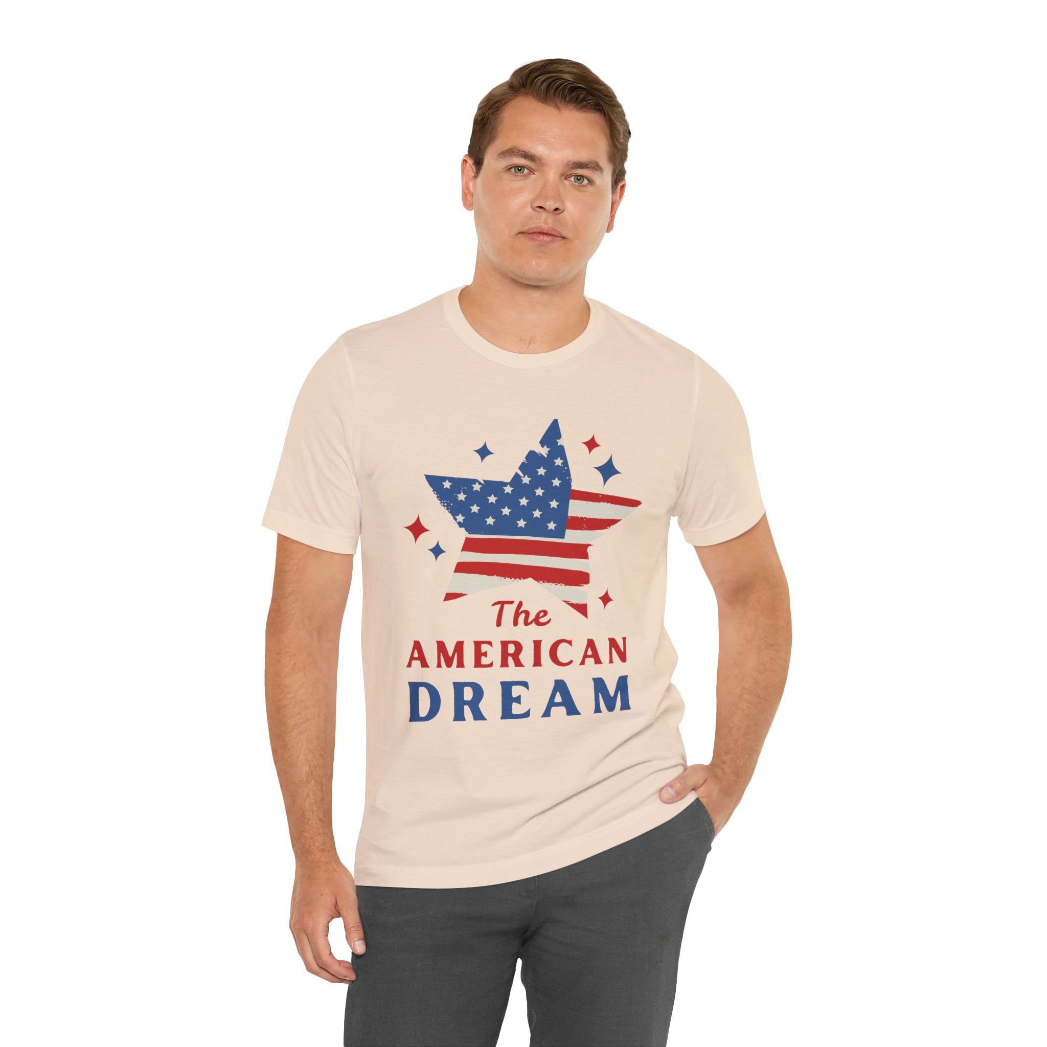 Patriotic T-Shirt, Independence Day Tee, American Dream Shirt, 4th of July Outfit, Stars and Stripes Tee Shirt