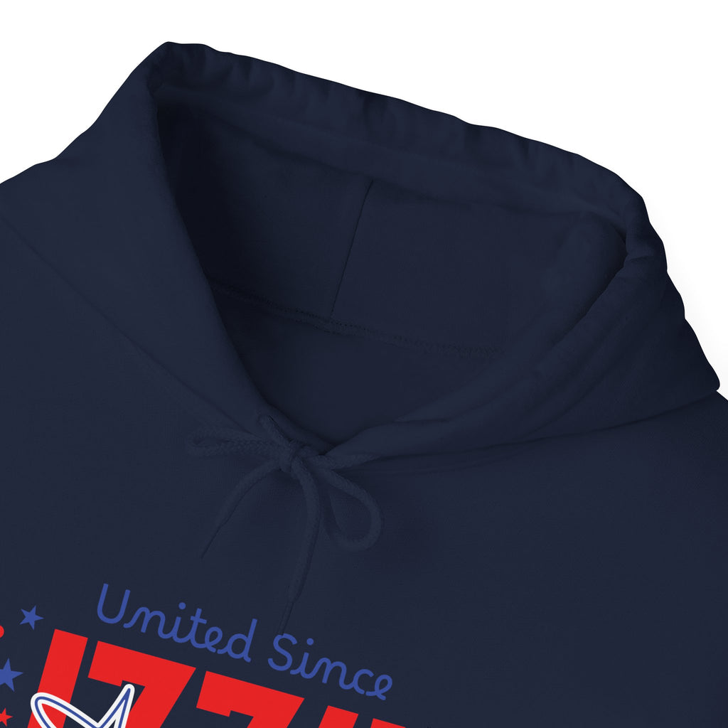 Patriotic Hooded Sweatshirt - United Since 1774, Unisex Pullover, 4th of July Gift, Cozy Fall Apparel, Red White Blue Hoodie