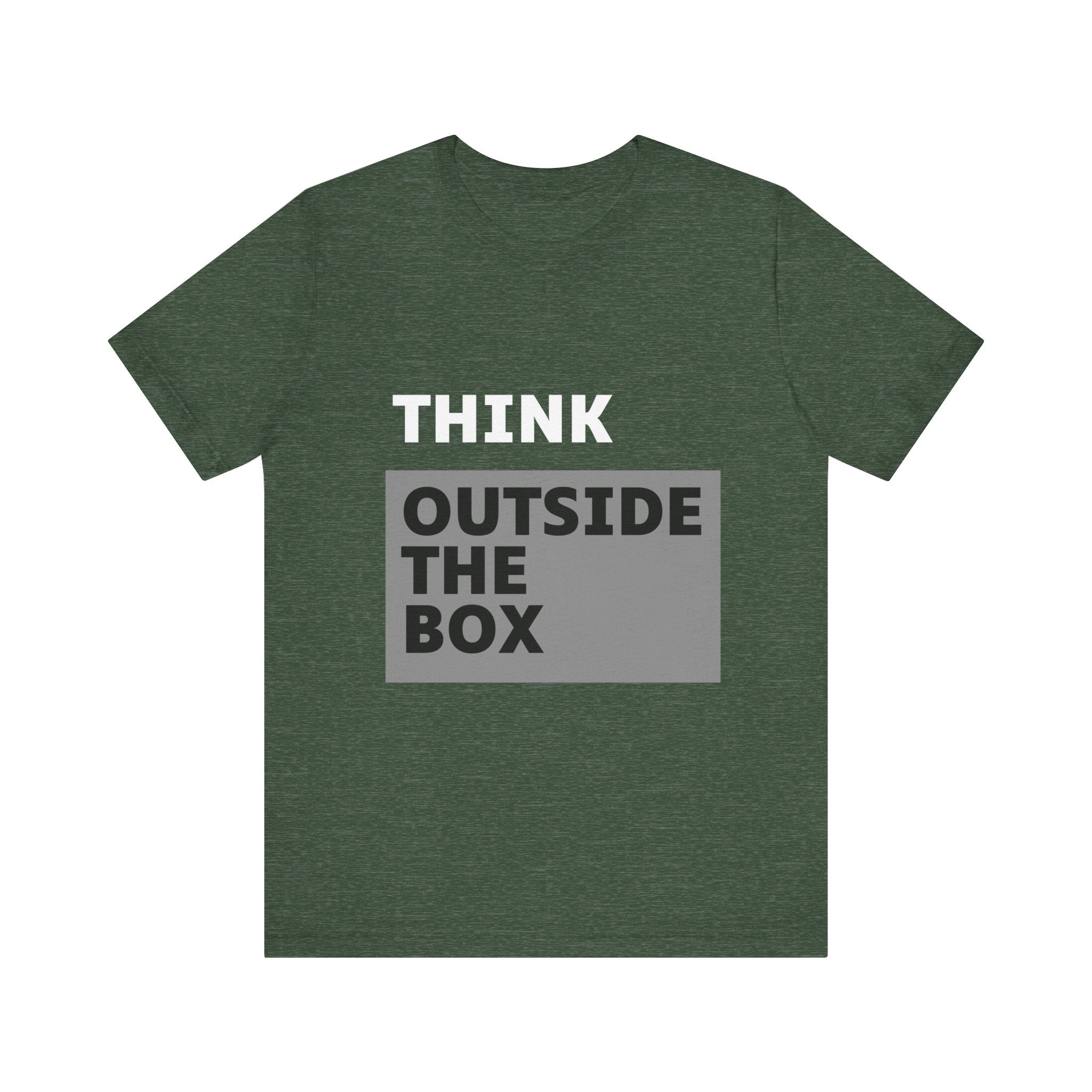 Think Outside the Box Unisex Tee, Short Sleeve T-shirt, Unique Design Shirt, Creative Tee, Unisex Graphic Tee