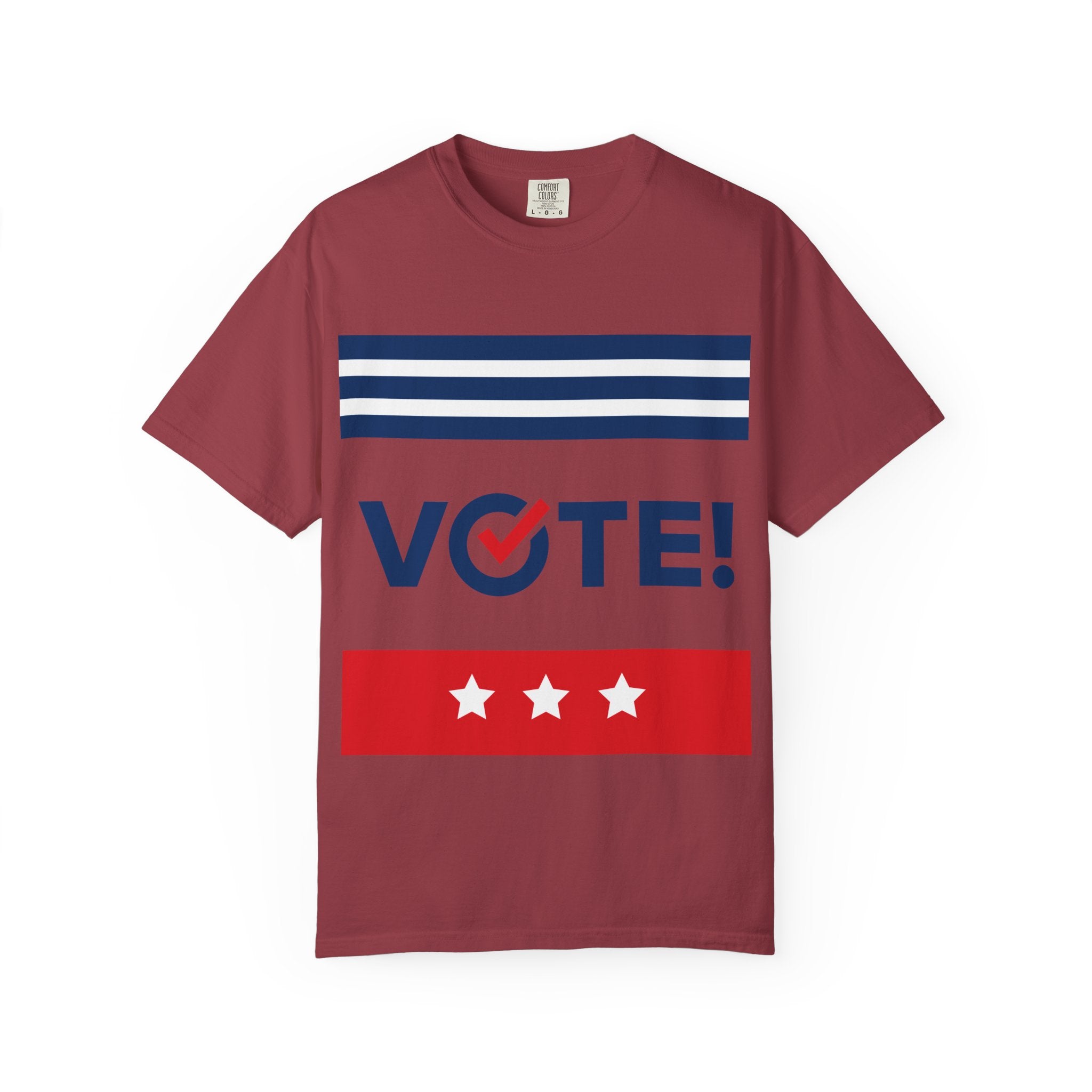 Vote! Garment-Dyed T-Shirt | Unisex Voter Apparel, Election Day Outfit, Political Statement Tee, Casual Advocacy Shirt, Gift for Activists
