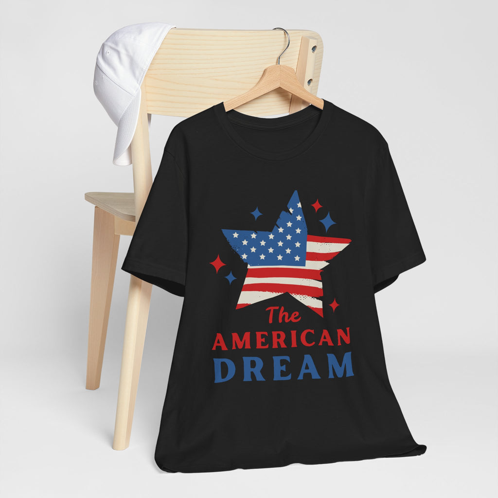 Patriotic T-Shirt, Independence Day Tee, American Dream Shirt, 4th of July Outfit, Stars and Stripes Tee Shirt