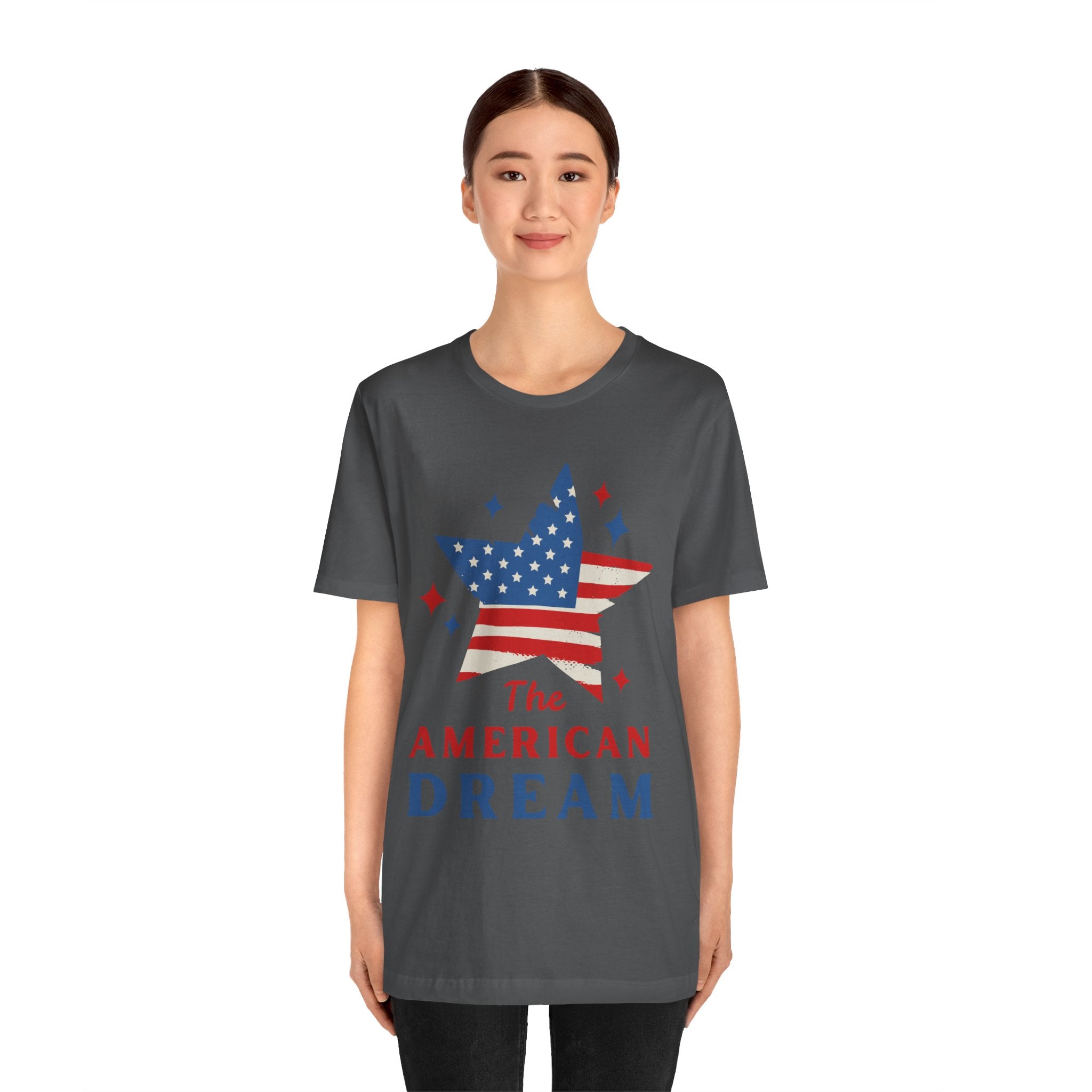 Patriotic T-Shirt, Independence Day Tee, American Dream Shirt, 4th of July Outfit, Stars and Stripes Tee Shirt