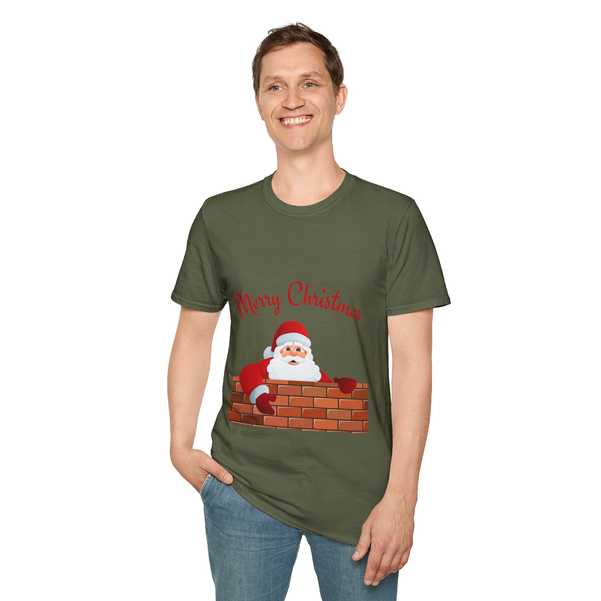 Merry Christmas Santa T-Shirt, Holiday Tee, Unisex Christmas Top, Festive Shirt, Gift for Him/Her, Family Reunion Apparel