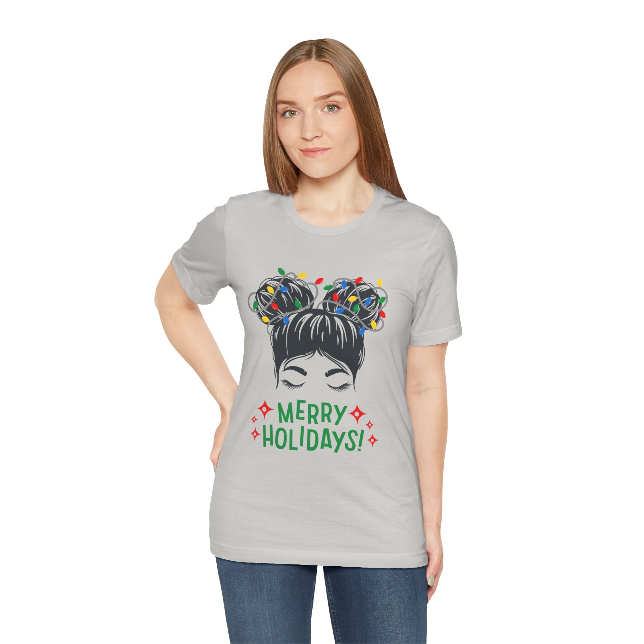 Festive Holiday Tee - Merry Holidays Graphic, Unisex Jersey Short Sleeve Shirt, Christmas Apparel, Seasonal Gift, Cozy Vibes