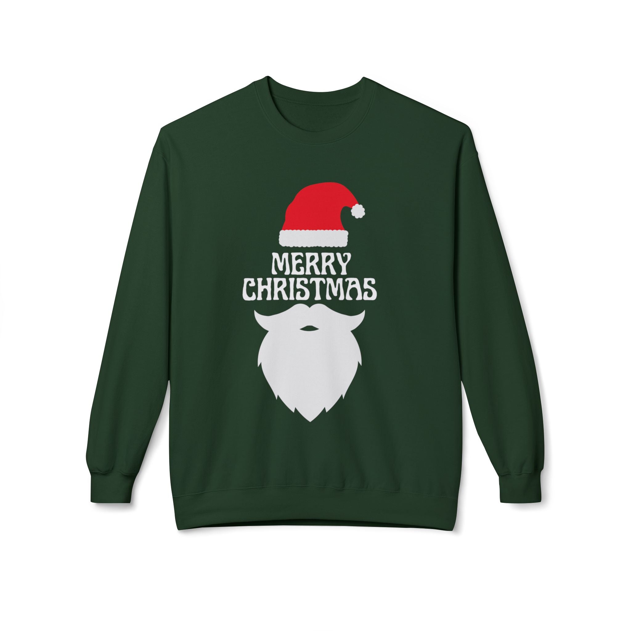 Christmas Sweatshirt, Unisex Fleece Crew, Merry Christmas Sweater, Holiday Apparel, Seasonal Gift, Winter Comfort