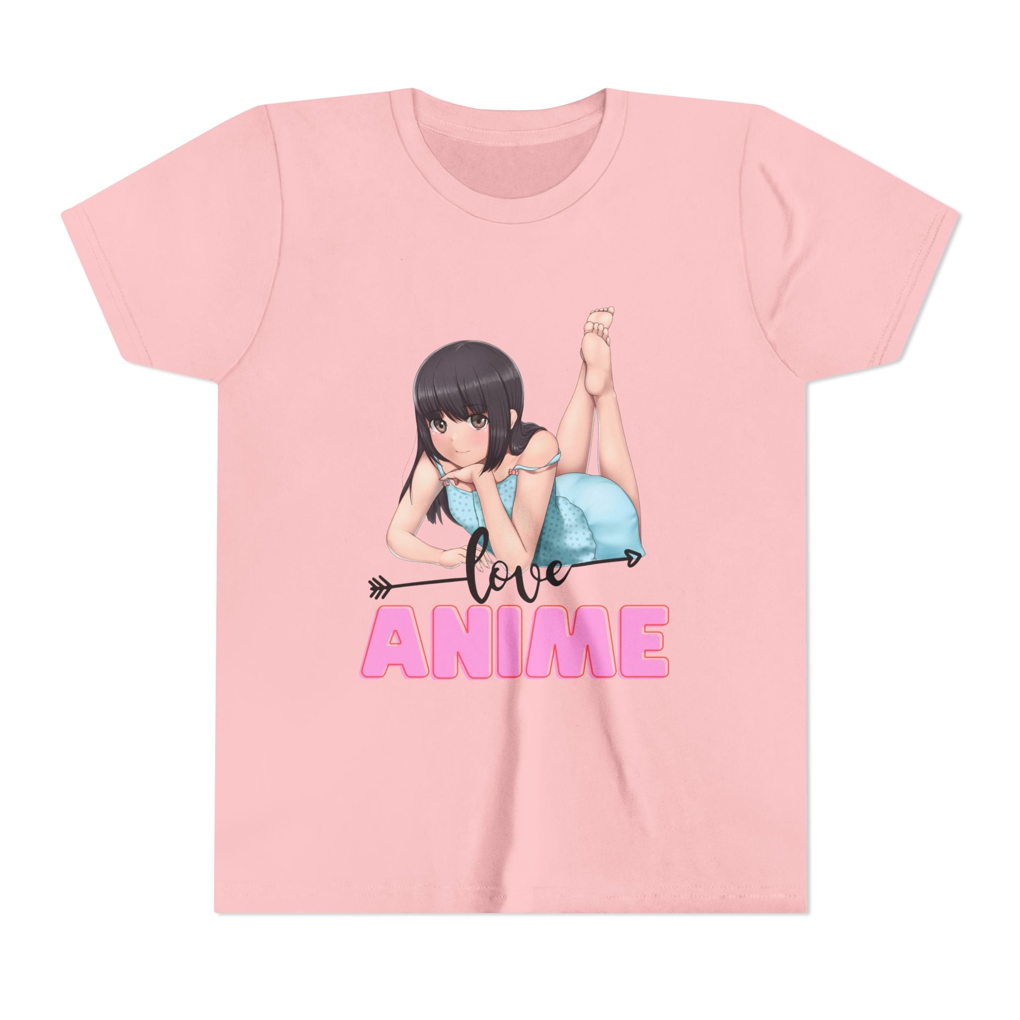 Anime Love Youth Tee, Kids' Anime Shirt, Manga Fans Gift, Cute Youth T-Shirt, Kawaii Apparel for Kids, Anime Enthusiasts Tee
