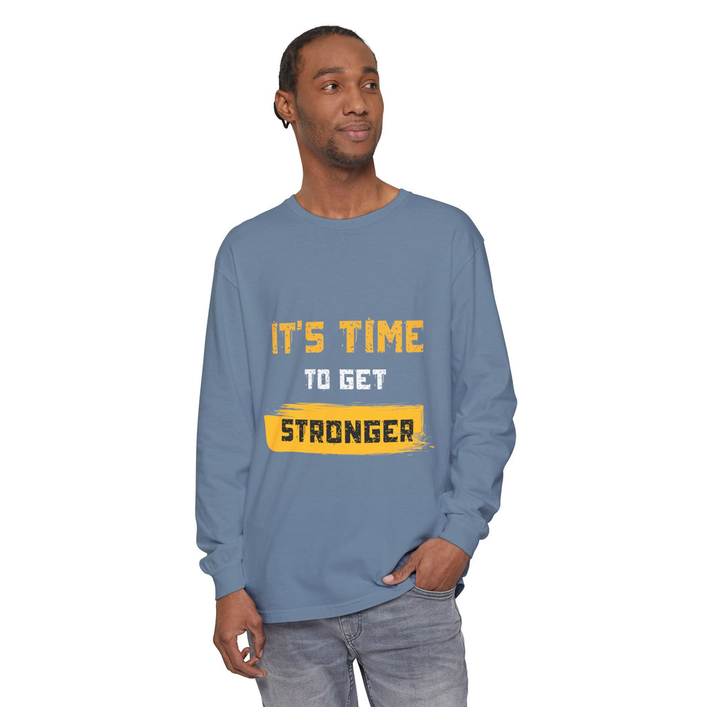 Unisex Motivational Long Sleeve Tee - 'It's Time Stronger' - Perfect Gift for Fitness Lovers, Gym Attire, Casual Wear, Inspirational [...]