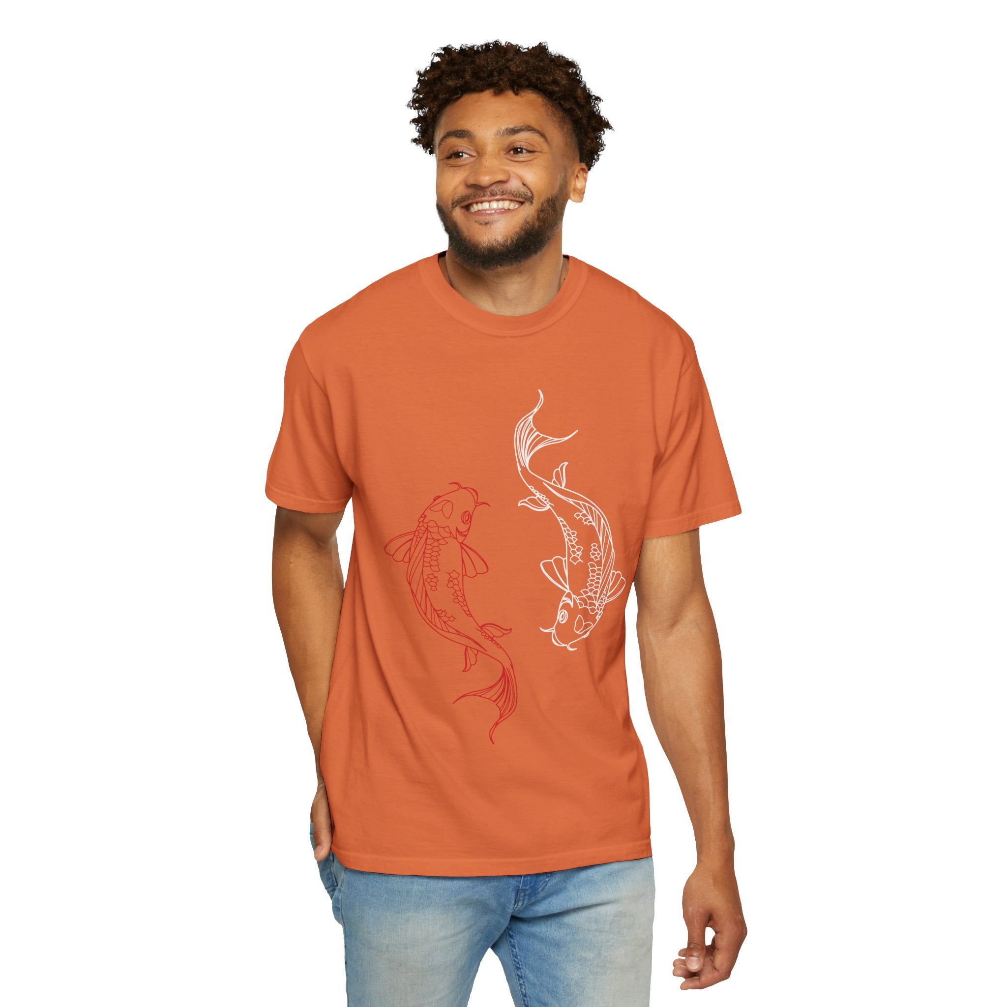 Koi Fish Unisex T-Shirt | Art Tee, Summer Style, Casual Wear, Gift for Nature Lovers, Zen & Peaceful Vibe