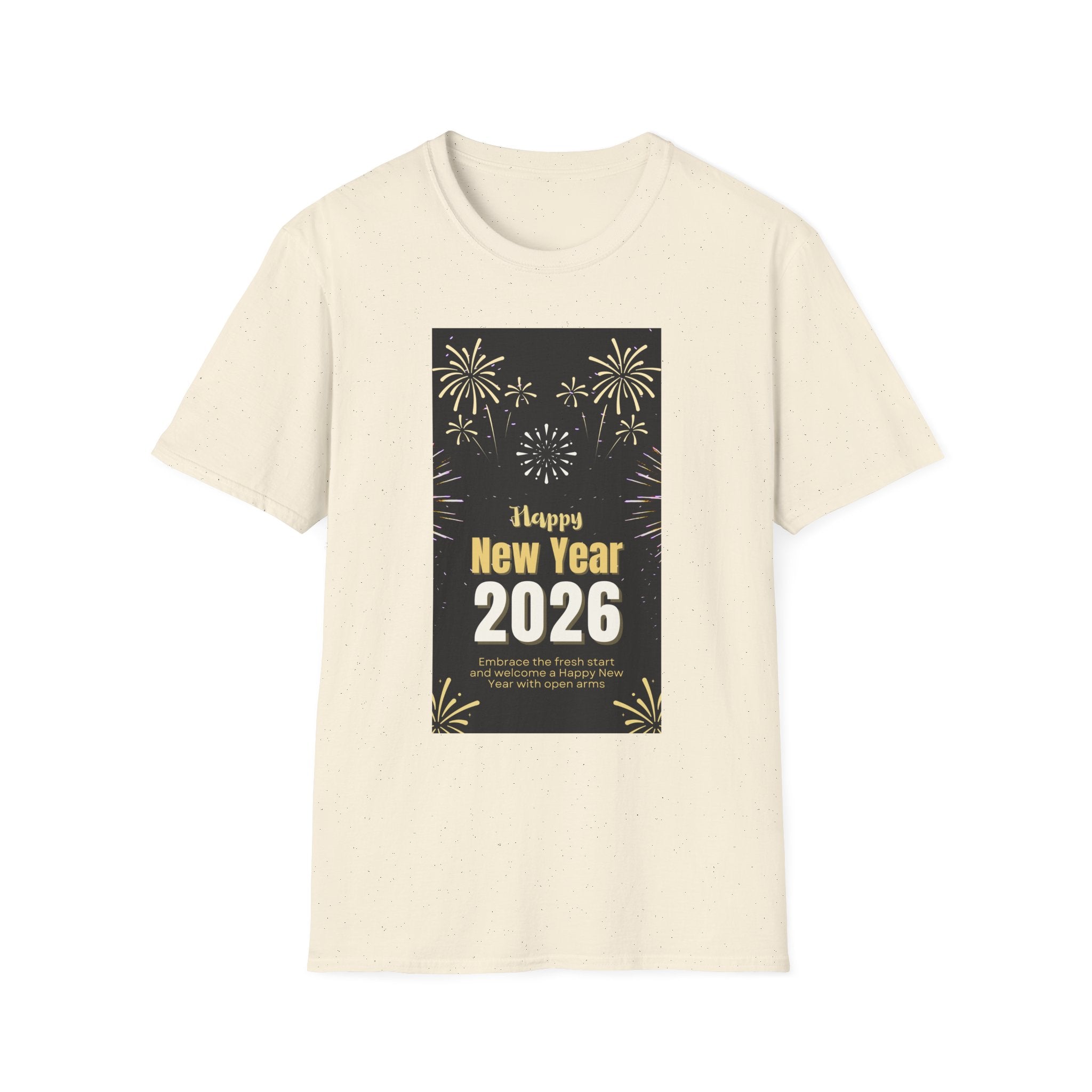 Happy New Year 2026 Unisex Softstyle T-Shirt, New Year Celebration Tee, Unisex Graphic Shirt, Festive Apparel, Holiday Gift