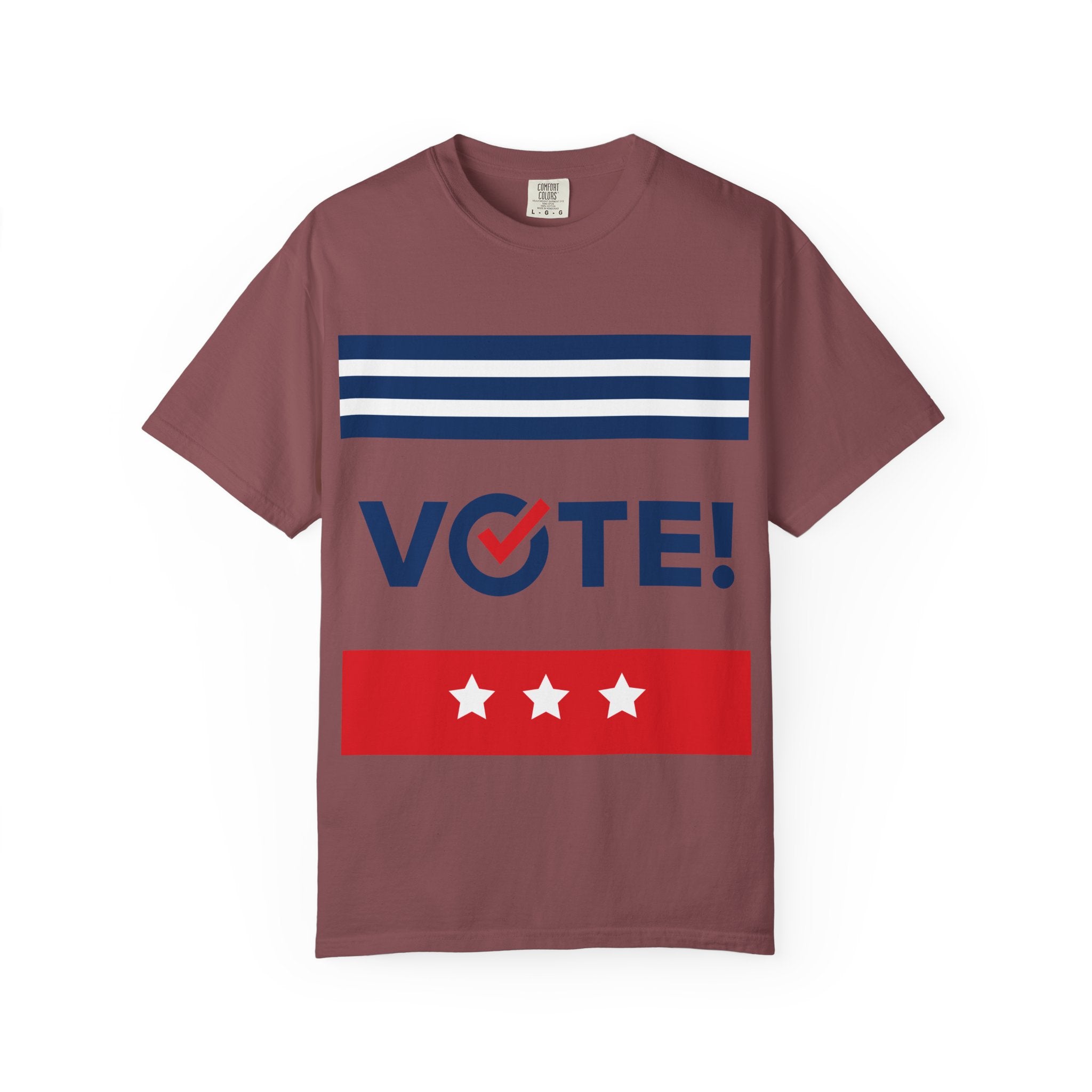 Vote! Garment-Dyed T-Shirt | Unisex Voter Apparel, Election Day Outfit, Political Statement Tee, Casual Advocacy Shirt, Gift for Activists