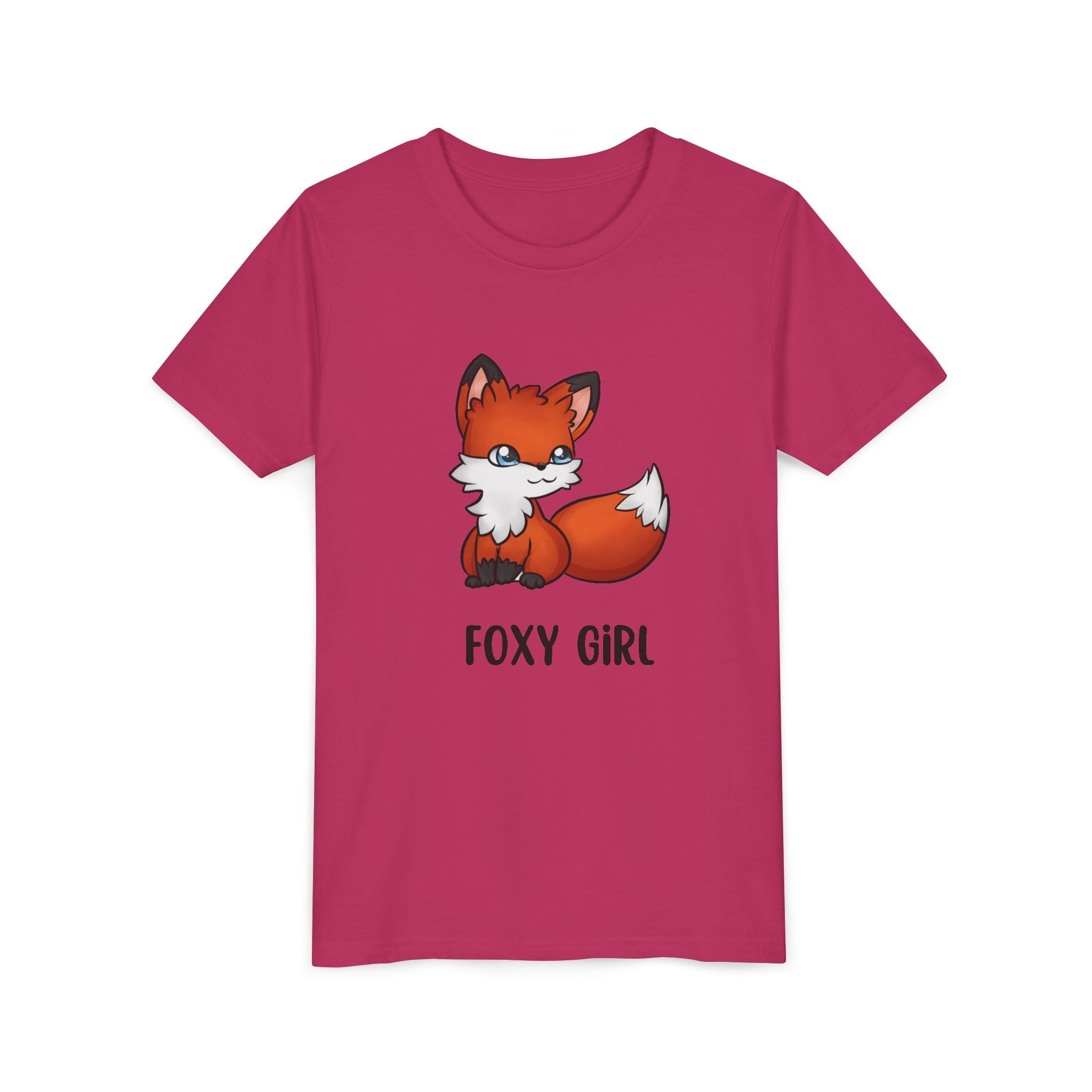 Foxy Girl Youth Tee, Cute Animal Shirt, Kids' Graphic Tee, Fun Fashion, Birthday Gift, Playful Style