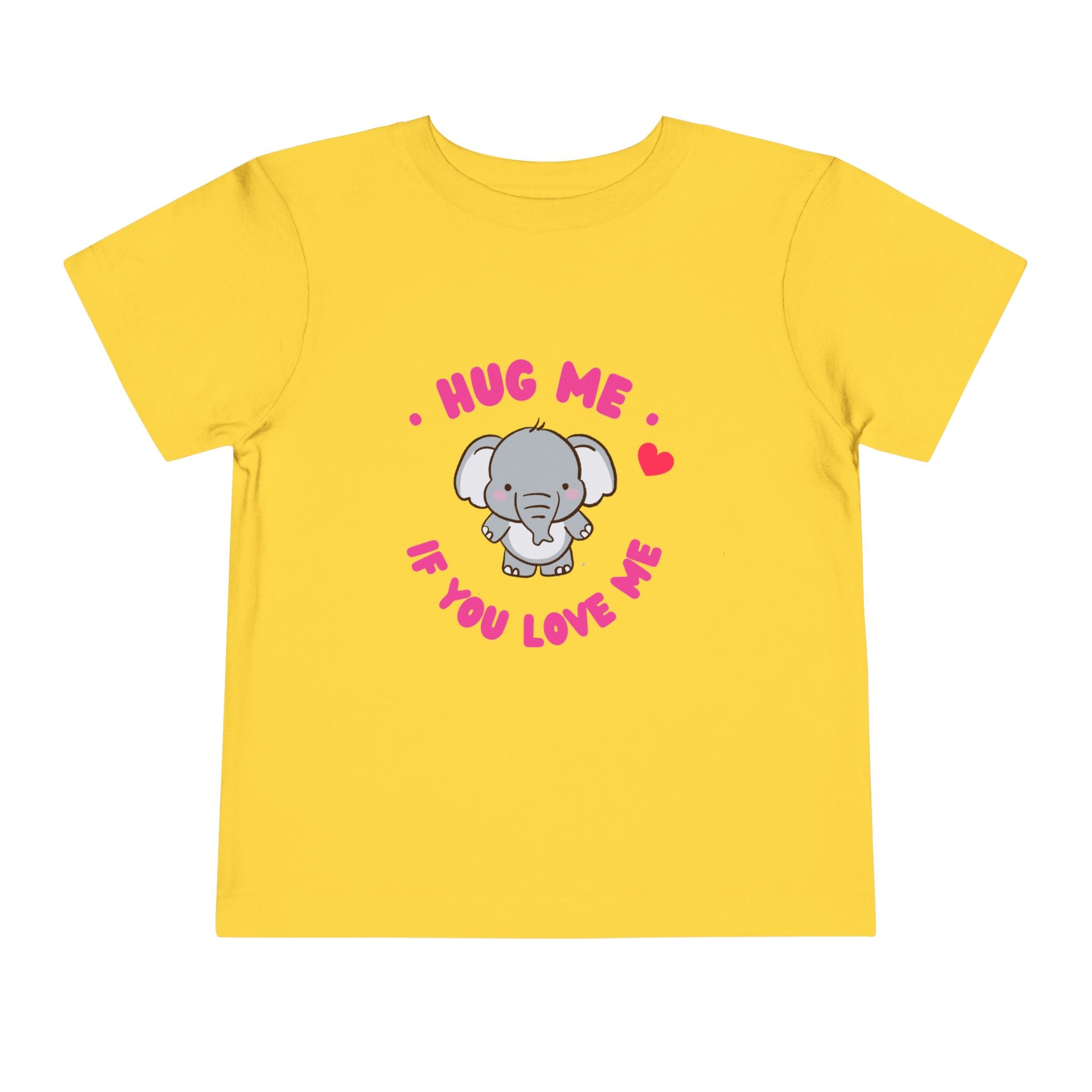 Cute Toddler Tee with Elephant Design - Perfect Gift for Birthdays, Playdates, or Library Visits, Hug Me If You Love Me, Kids Apparel, [...]