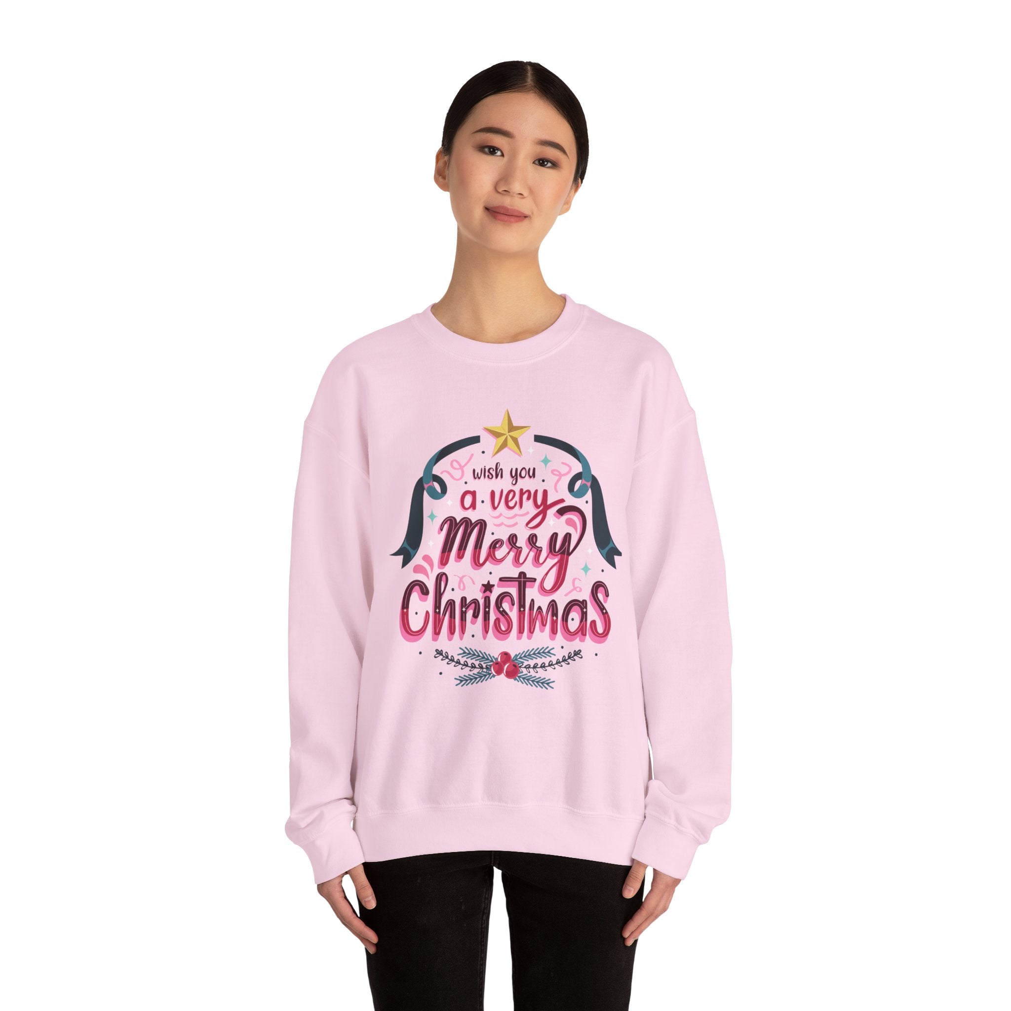 Merry Christmas Sweatshirt, Cozy Holiday Apparel, Unisex Christmas Gift, Festive Crewneck, Winter Wardrobe Essential