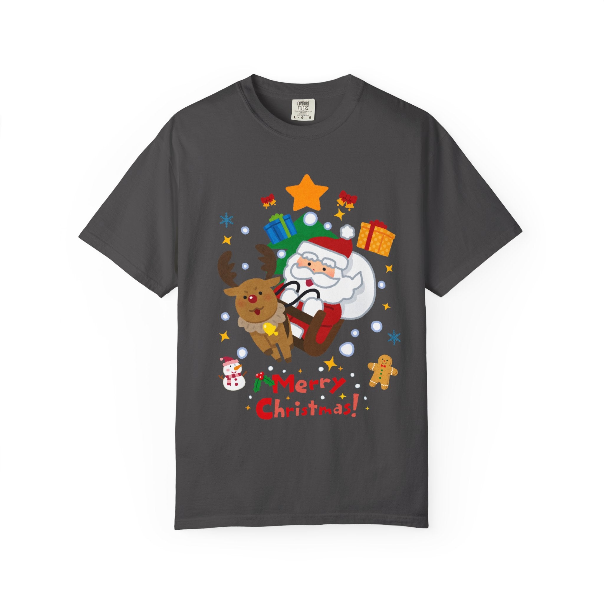 Festive Santa T-Shirt | Christmas Tee, Unisex Holiday Shirt, Merry Christmas Gift, Cute Design for Kids & Adults