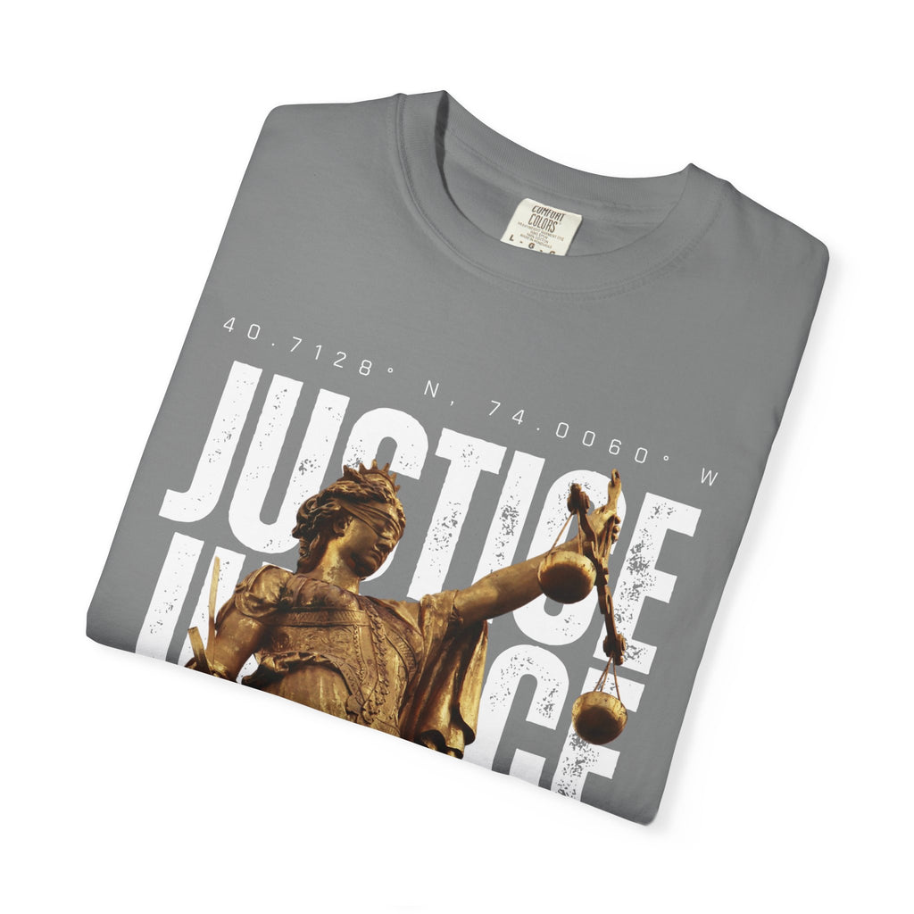 Justice Statue Unisex T-shirt, Casual Wear, Inspirational Gift, Equality Shirt, Art-Inspired Clothing, Birthday Gift, Statement Tees