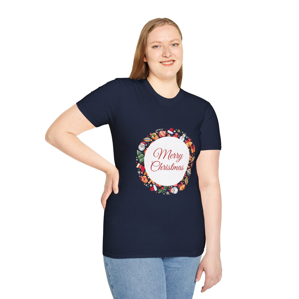 Merry Christmas Unisex T-Shirt, Holiday Apparel, Christmas Gift, Festive Tee, Seasonal Wear, Unisex T-Shirt