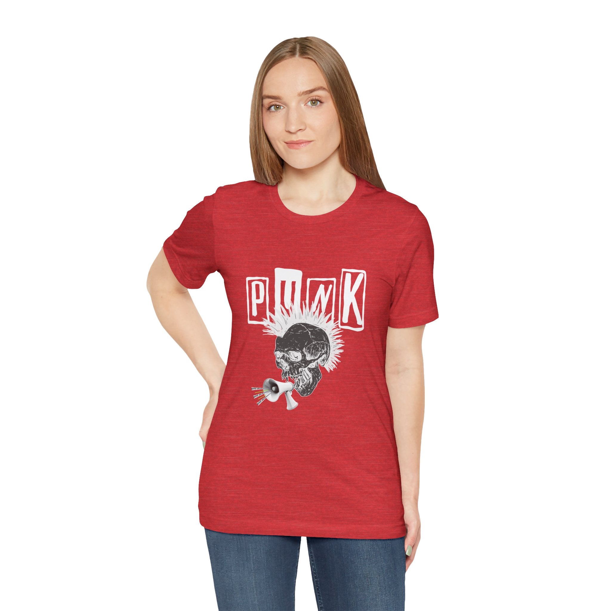 Punk Skull Graphic Tee, Unisex T-Shirt, Alternative Fashion Shirt, Edgy Clothing, Gift for Music Lovers