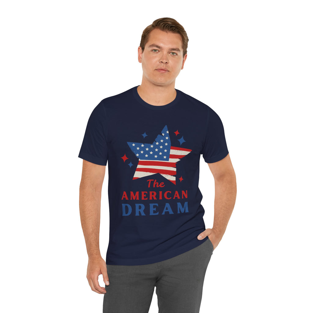 Patriotic T-Shirt, Independence Day Tee, American Dream Shirt, 4th of July Outfit, Stars and Stripes Tee Shirt
