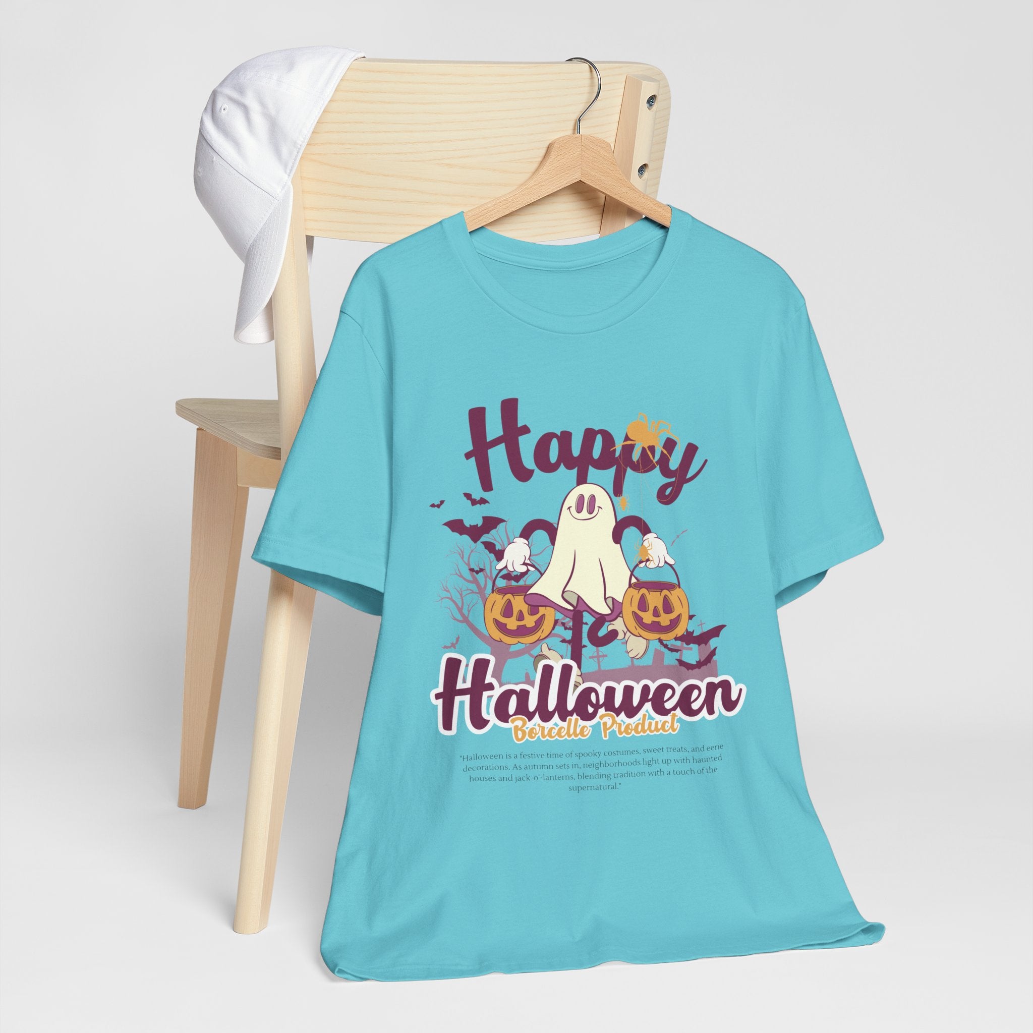 Halloween Unisex T-Shirt, Cute Ghost Tee, Fall Apparel, Kids Halloween Costume, Spooky Season Shirt, Trick or Treat Gift