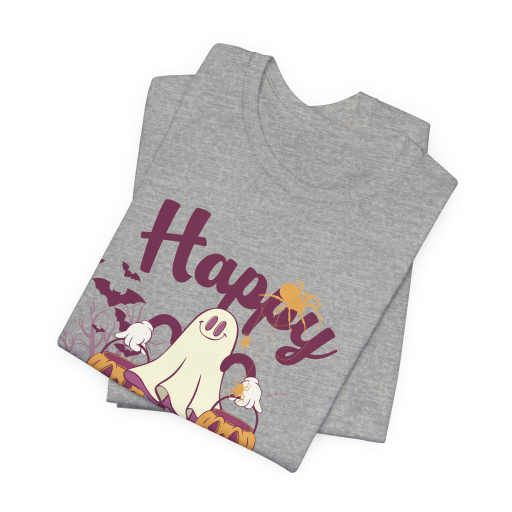 Halloween Unisex T-Shirt, Cute Ghost Tee, Fall Apparel, Kids Halloween Costume, Spooky Season Shirt, Trick or Treat Gift