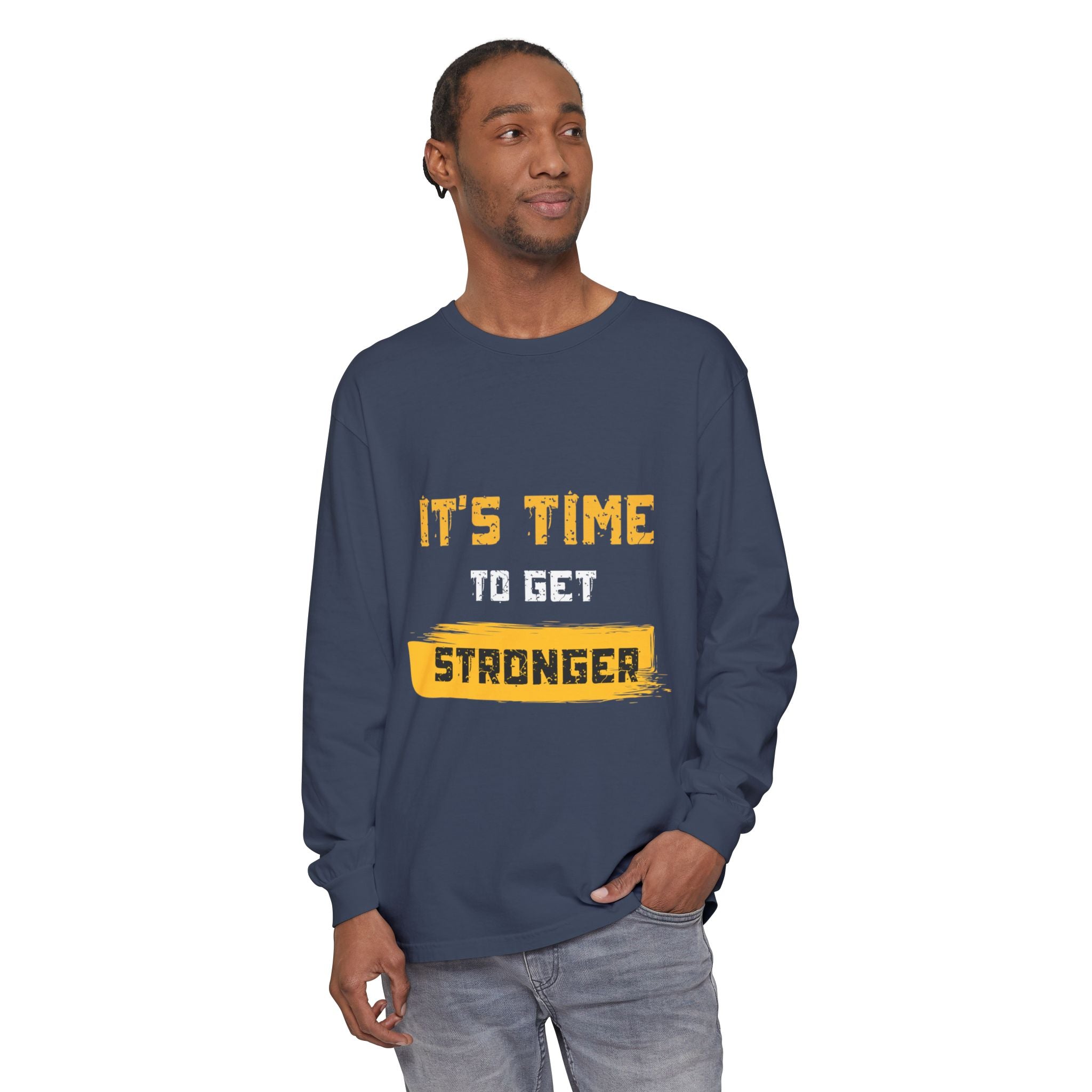 Unisex Motivational Long Sleeve Tee - 'It's Time Stronger' - Perfect Gift for Fitness Lovers, Gym Attire, Casual Wear, Inspirational [...]