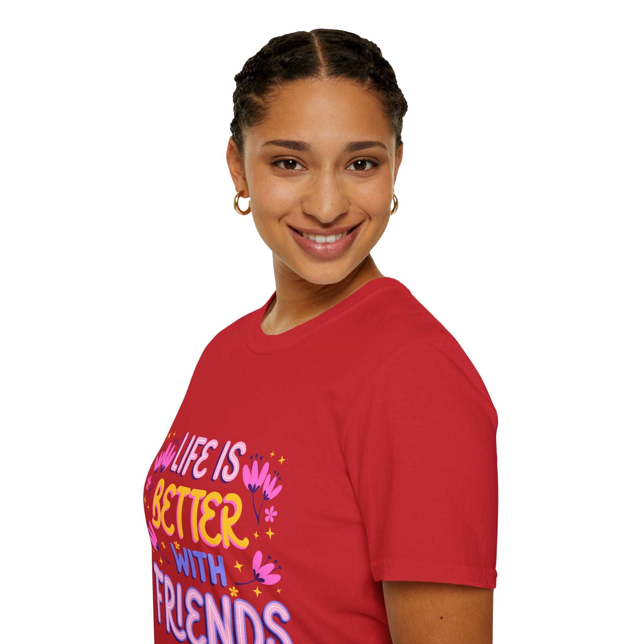Friendship Vibes Unisex T-Shirt - Life is Better with Friends, Casual Wear, Gift for Friends, Birthday T-Shirt, Friendship Day