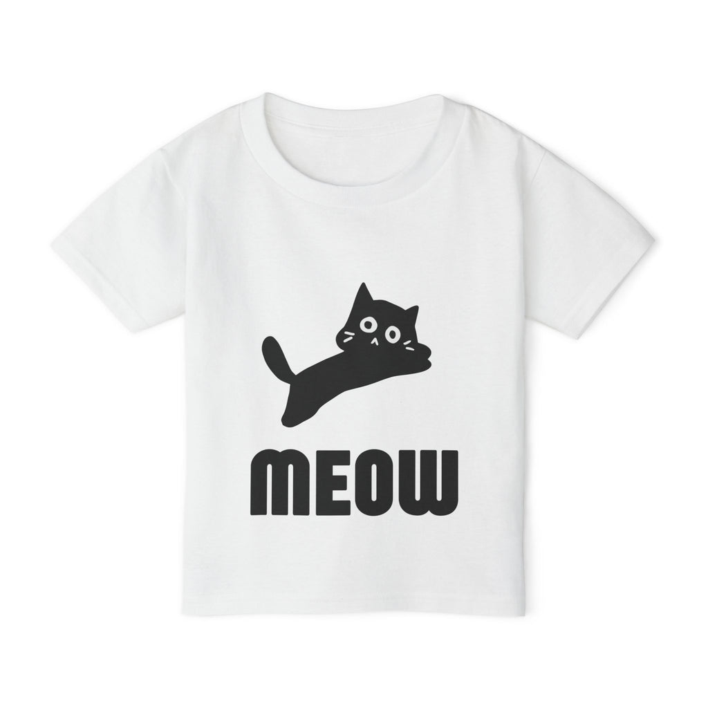 Cute Cat Meow Toddler T-shirt - Fun Kids Tee, Cat Lover Gift, Playful Outfit, Birthday Present, Everyday Wear