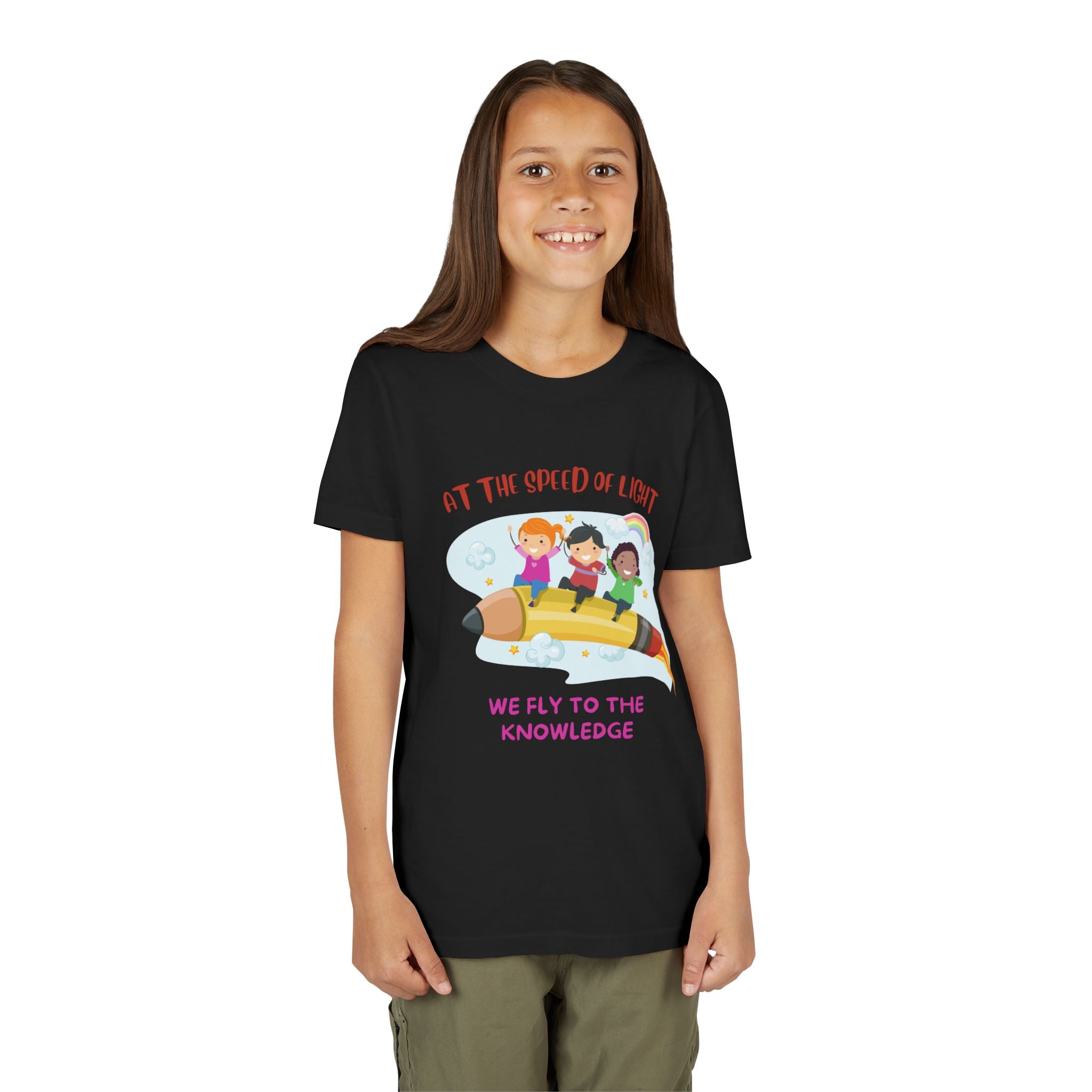 Kids Graphic Tee with Fun Rocket Design, Perfect for School, Birthdays, Science Lovers, Everyday Wear, Fun Gift