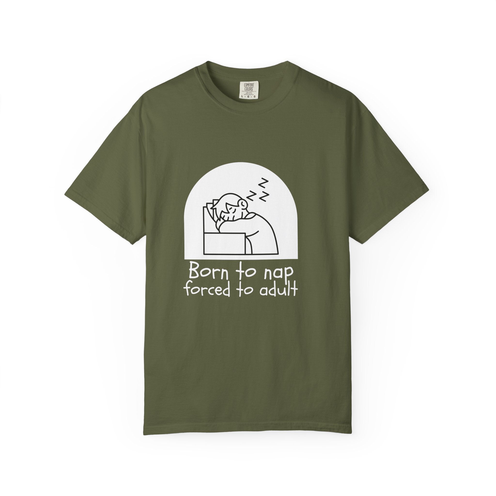 Born to Nap Unisex Tee, Funny T-shirt, Relaxed Cotton Shirt, Gift for Nappers, Cute Casualwear, Relaxation Vibes