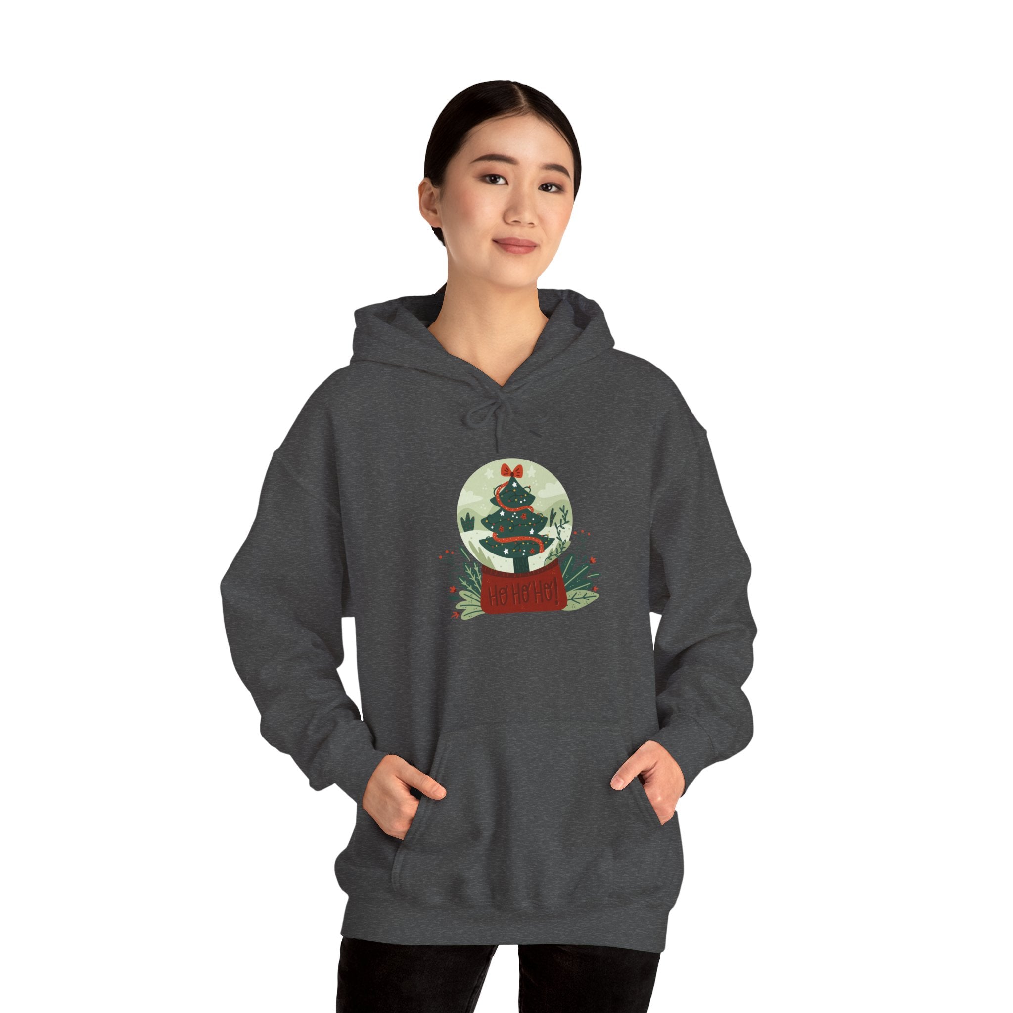 Cozy Holiday Hoodie with Snow Globe Design | Festive Gift, Winter Apparel, Christmas Sweatshirt, Unisex Hoodie, Seasonal Outfit