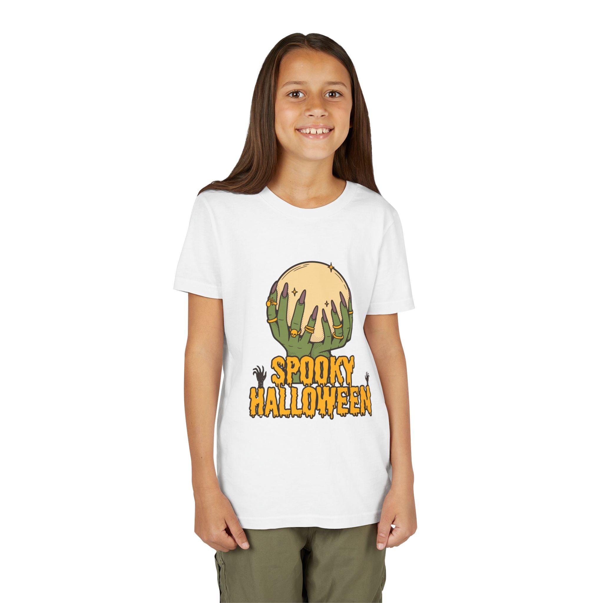 Spooky Halloween Youth Tee - Halloween T-Shirt, Kids Holiday Shirt, Trick or Treat Top, Fun Party Wear, Ghost & Ghouls Costume