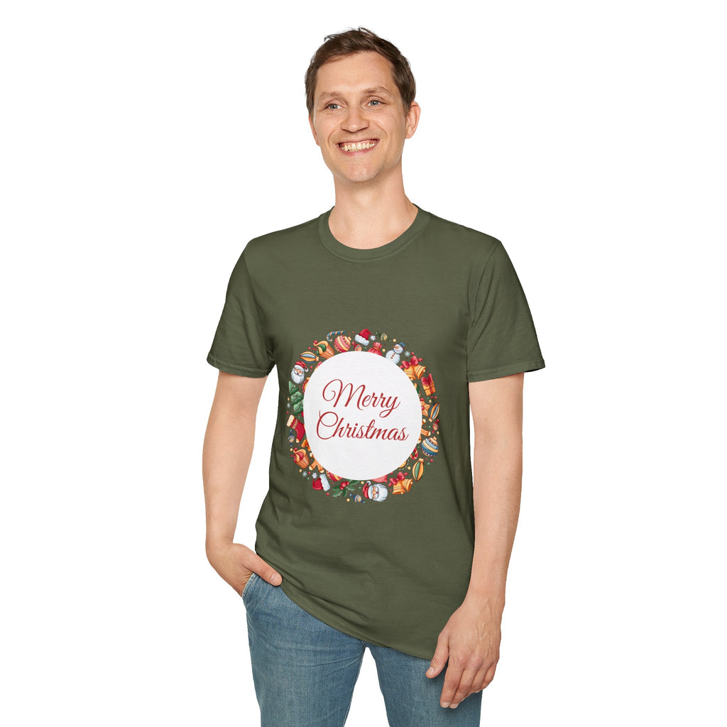 Merry Christmas Unisex T-Shirt, Holiday Apparel, Christmas Gift, Festive Tee, Seasonal Wear, Unisex T-Shirt