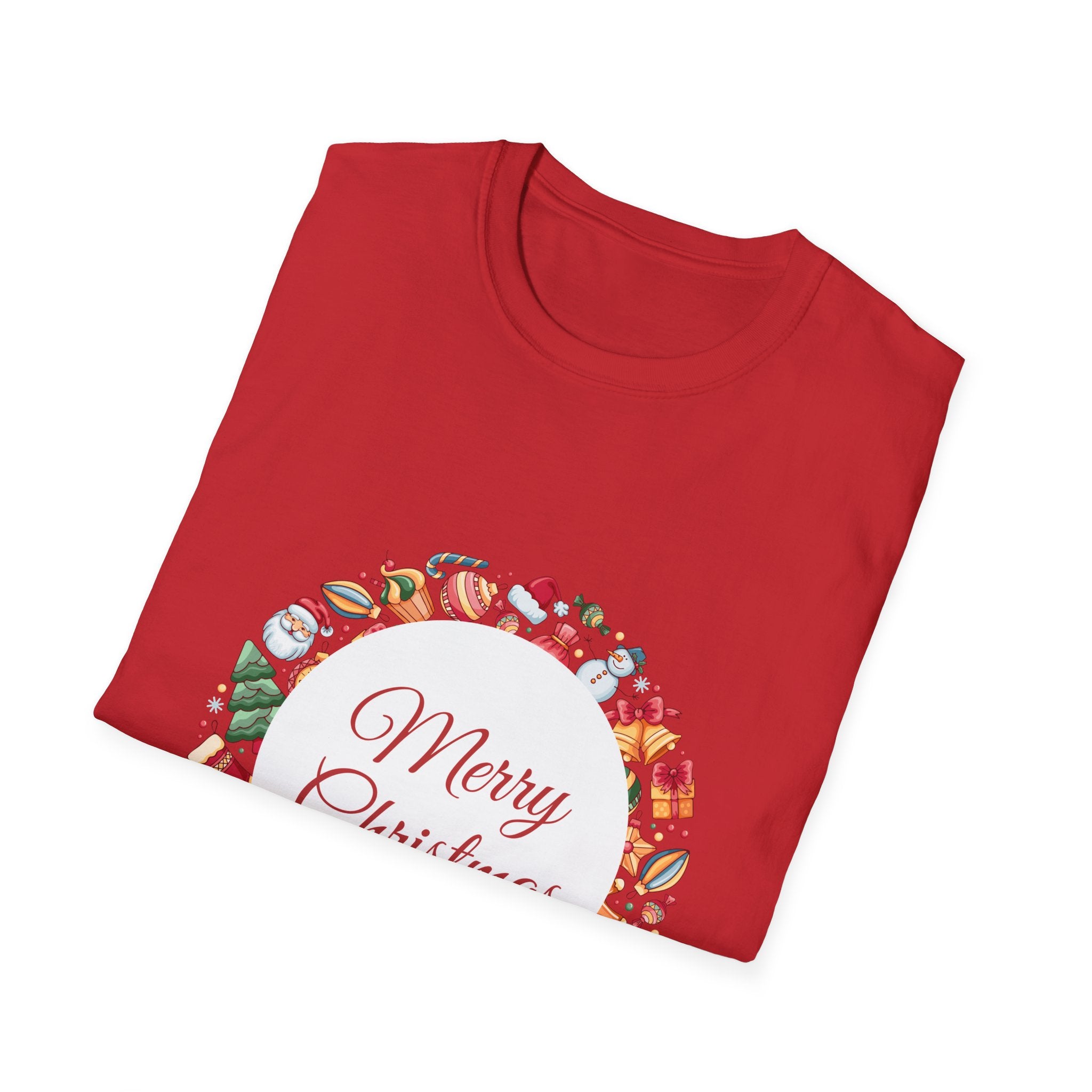 Merry Christmas Unisex T-Shirt, Holiday Apparel, Christmas Gift, Festive Tee, Seasonal Wear, Unisex T-Shirt