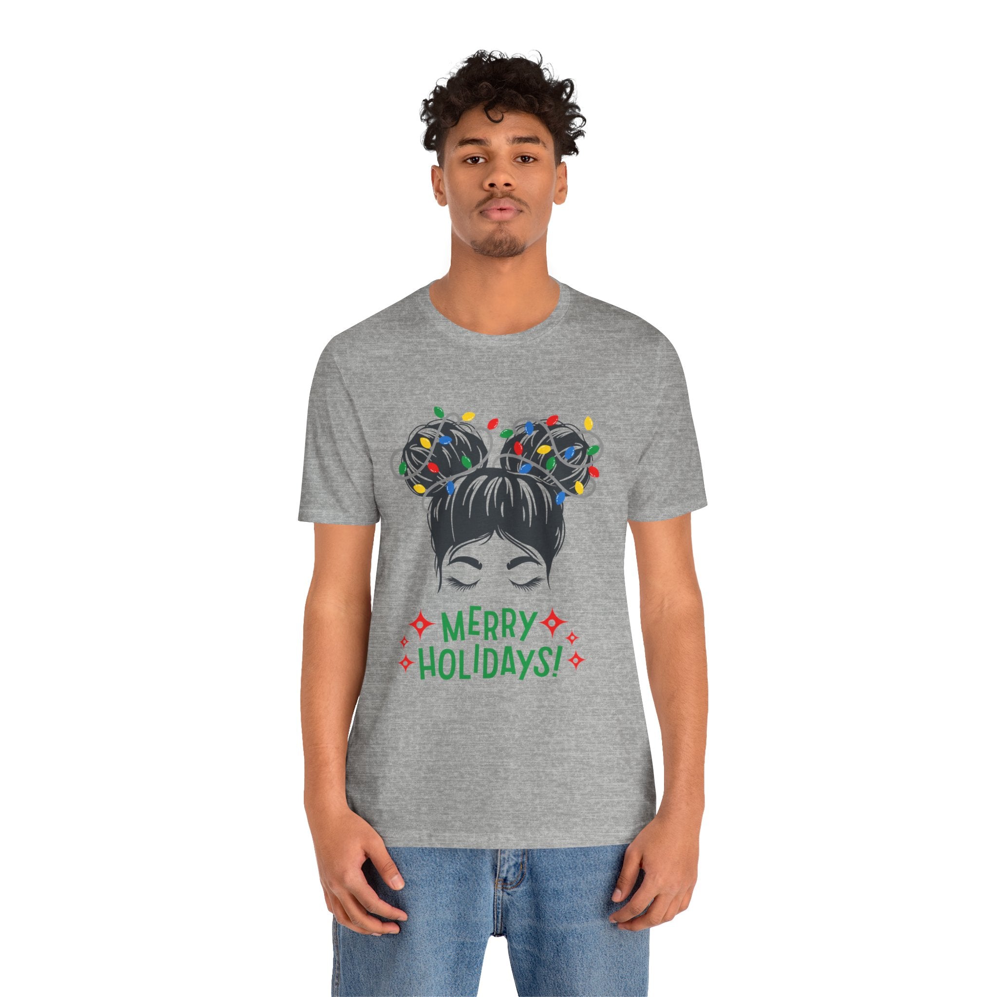 Festive Holiday Tee - Merry Holidays Graphic, Unisex Jersey Short Sleeve Shirt, Christmas Apparel, Seasonal Gift, Cozy Vibes