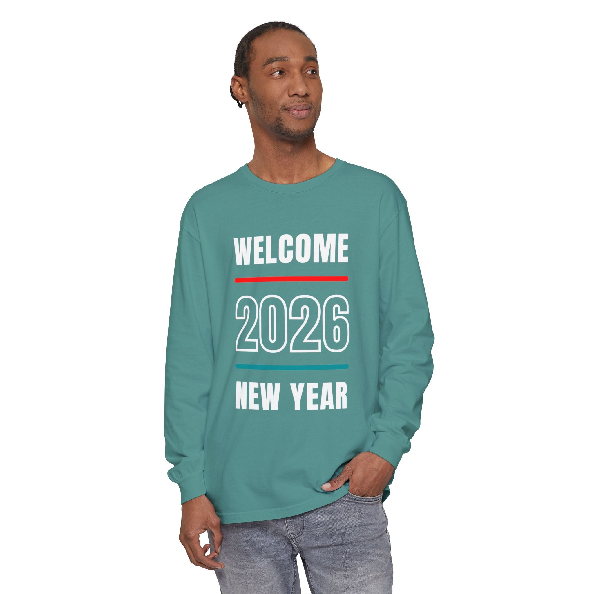 2026 New Year Long Sleeve T-Shirt | Unisex Cotton Tee for Celebration, Holiday Gift, Festive Apparel, Casual Wear