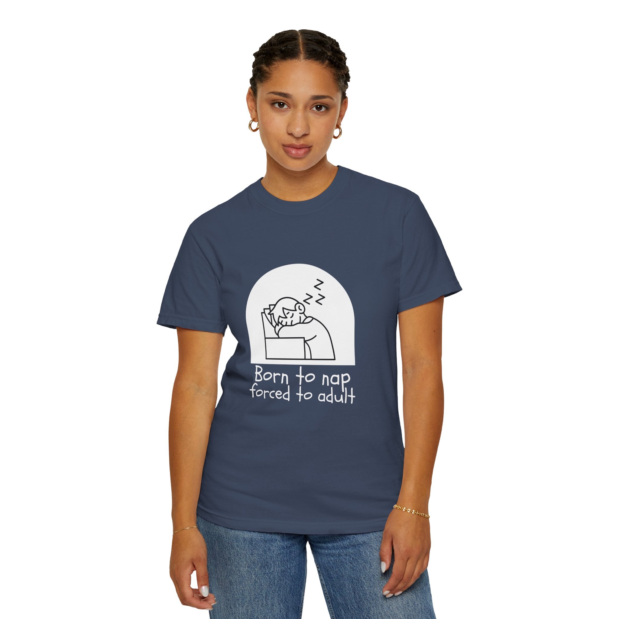 Born to Nap Unisex Tee, Funny T-shirt, Relaxed Cotton Shirt, Gift for Nappers, Cute Casualwear, Relaxation Vibes